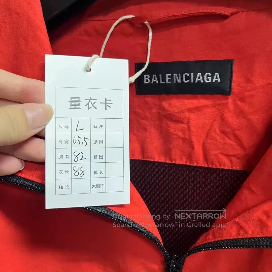 Balenciaga Balenciaga Black Red Logo Zip Jacket. Size US L / EU 52-54 / 3 - 3 Thumbnail