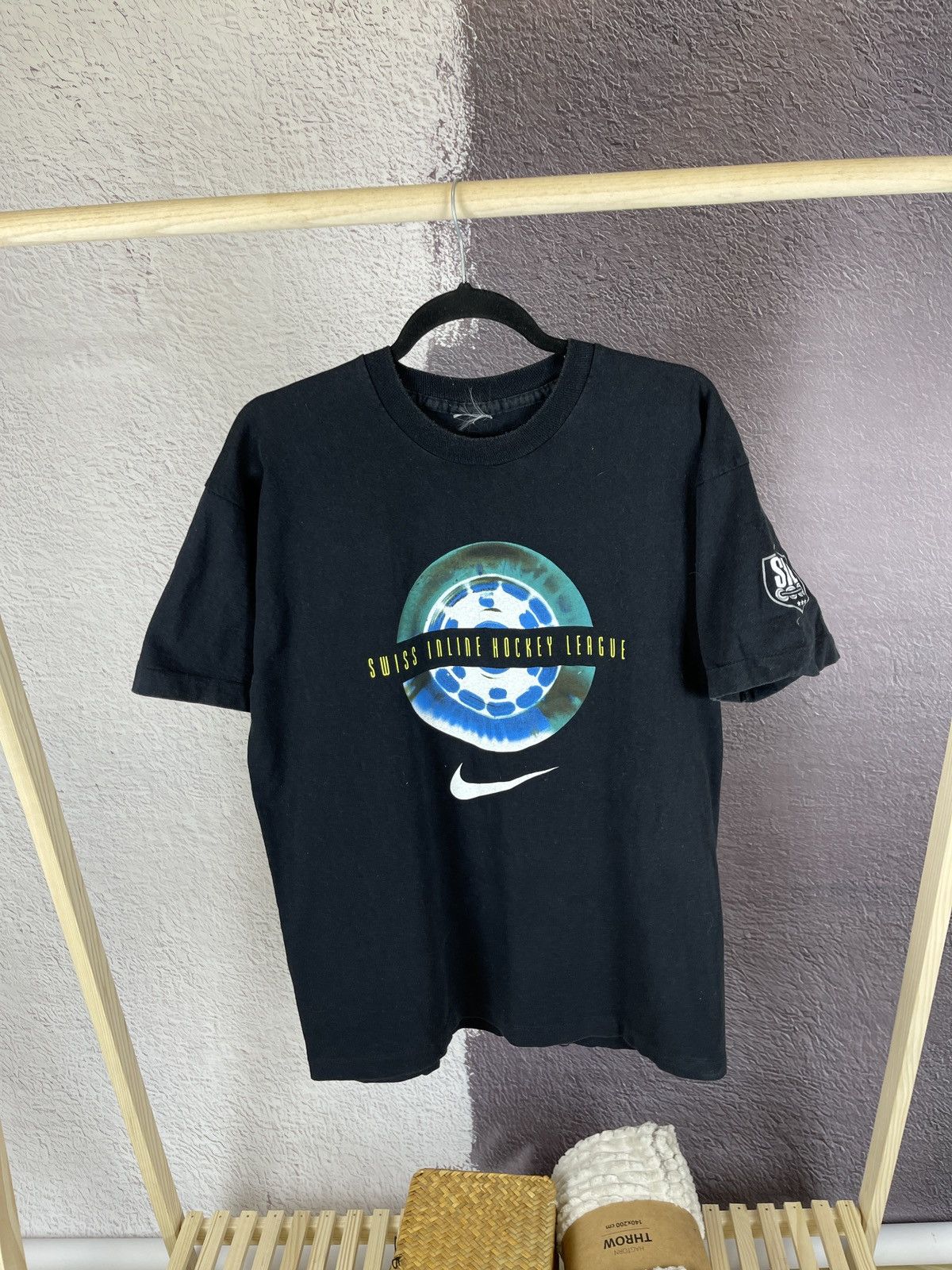 Nike Nike vintage 90s Swiss Inline hockey league rare tee single Size US M / EU 48-50 / 2 - 1 Thumbnail