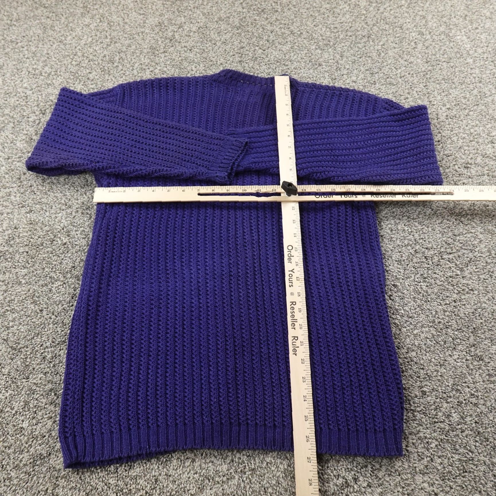 Gap VINTAGE Gap Cardigan Womens L Blue Waffle-Knit Button Front Sweater Academia Top 90s Mens? Womens Size L / US 10 / IT 46 - 6 Thumbnail