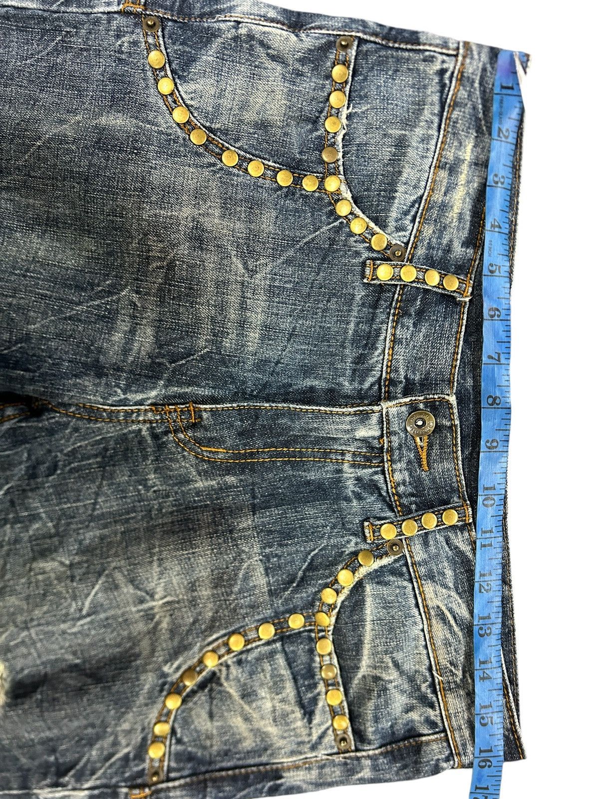 semanticdesign Vintage SemanticDesign Clawmark Distressed Studded Jeans Size US 32 / EU 48 - 15 Thumbnail