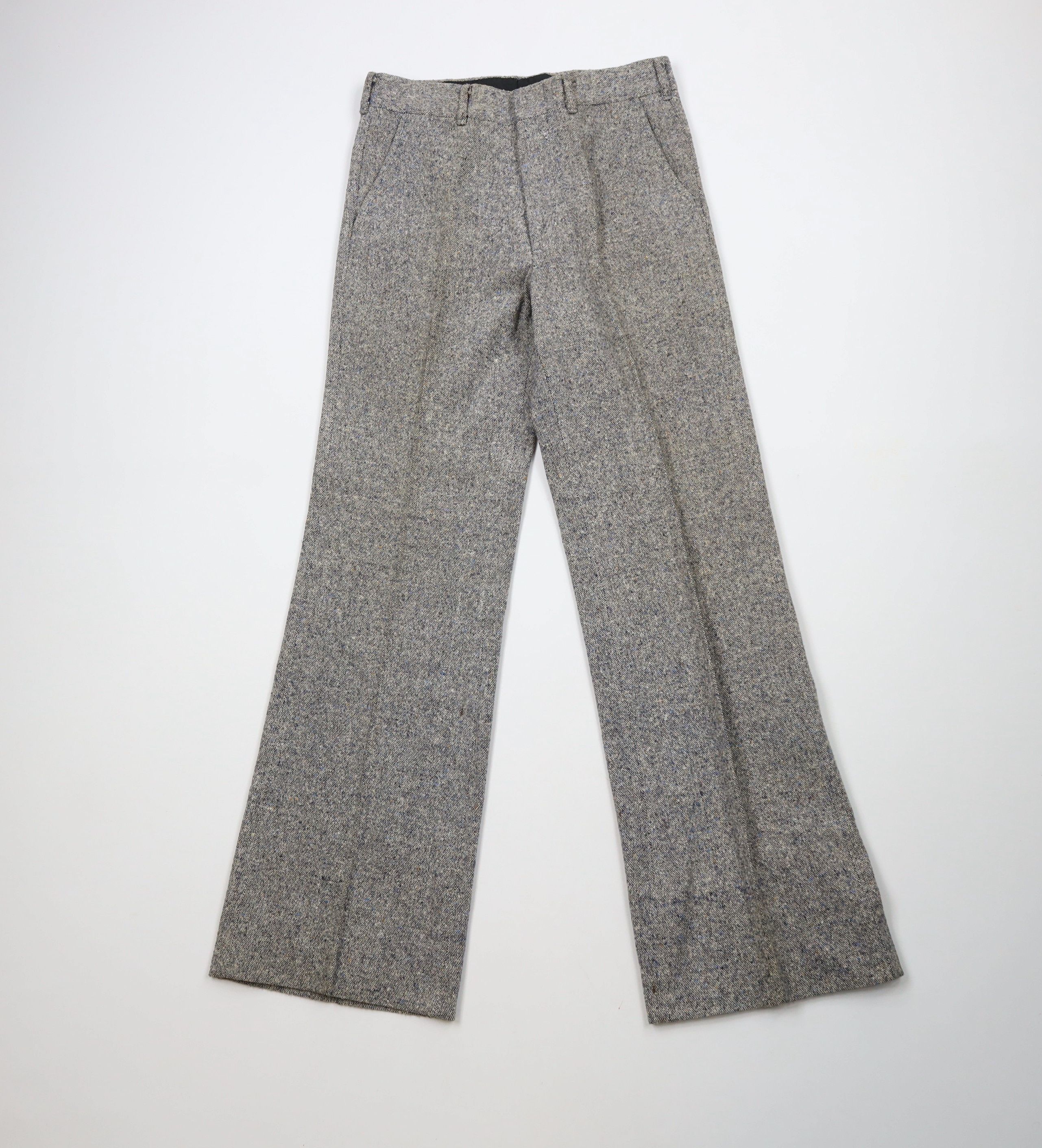 Vintage Vintage 60s 70s Fleck Wool Tweed Bell Bottoms Pants USA Size US 28 / EU 44 - 1 Thumbnail
