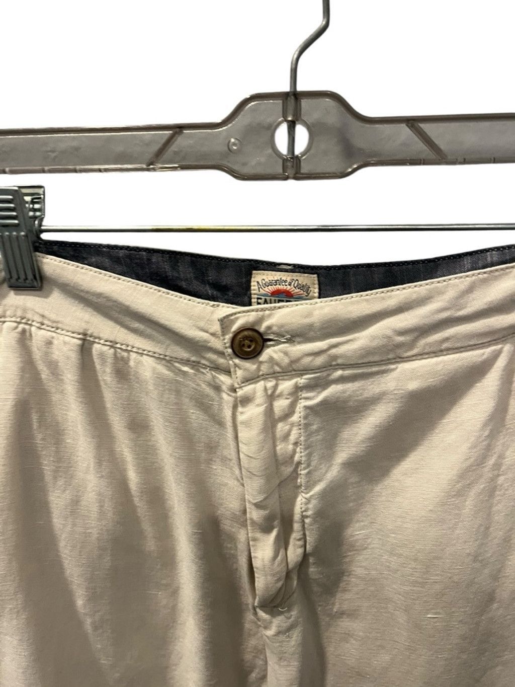 Faherty Faherty Linen Blend Khaki Chino Shorts Men's Size 35 Size US 35 - 3 Thumbnail