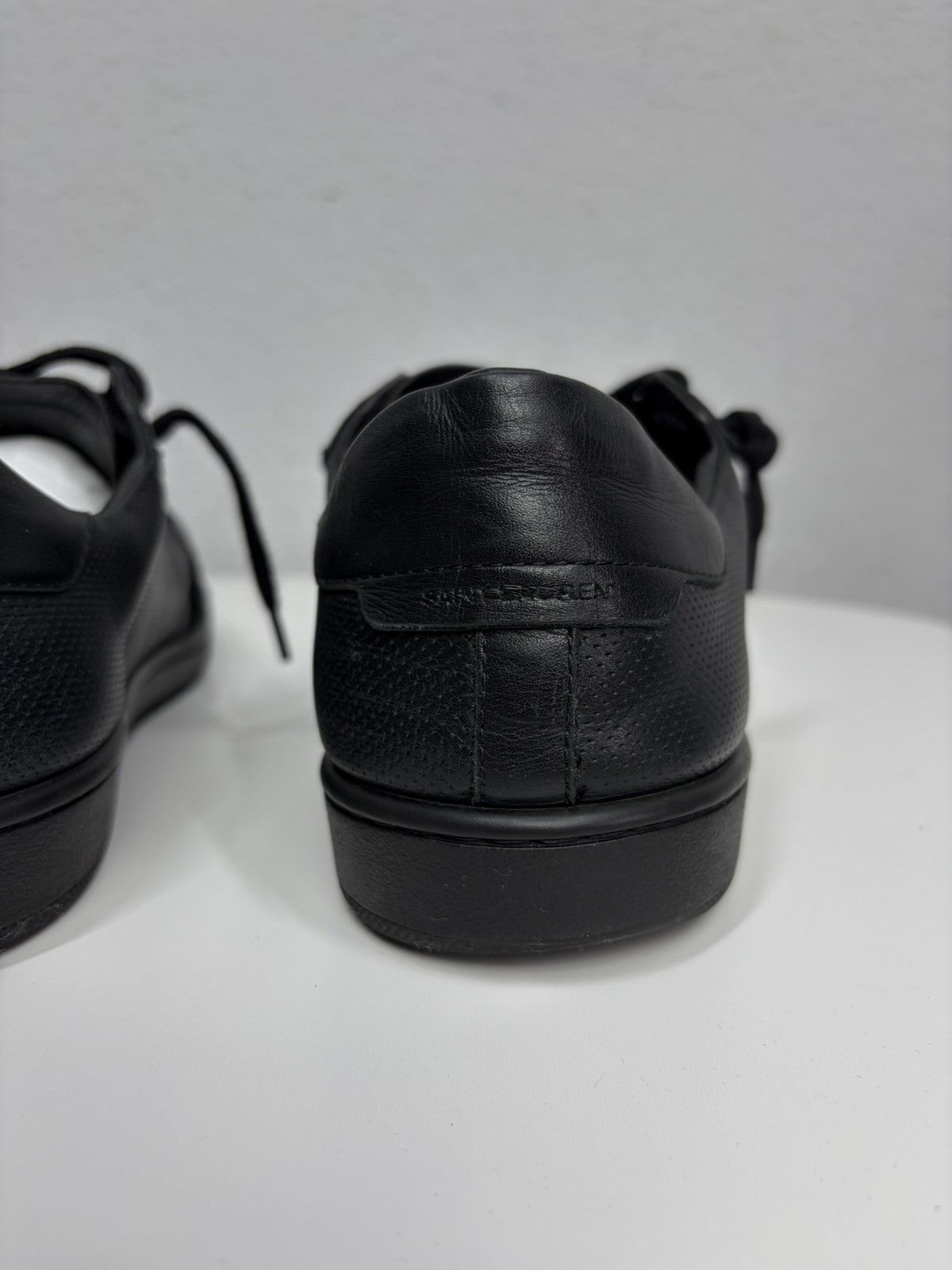 Saint Laurent Paris Saint Laurent Paris Black Leather Sneakers Low Top Shoes Size US 9.5 / EU 42-43 - 12 Thumbnail