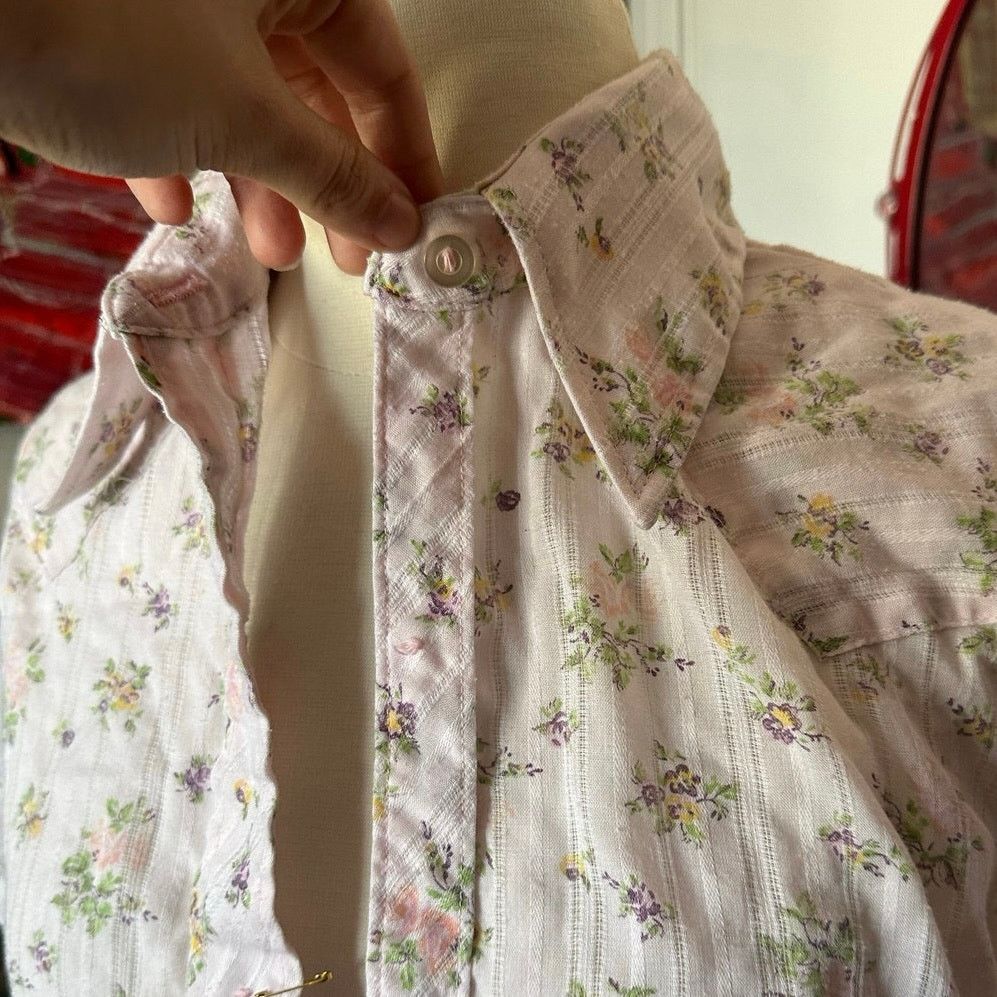 Other no brand pink floral button up shirt Size XXL / US 16-18 / IT 52-54 - 3 Thumbnail