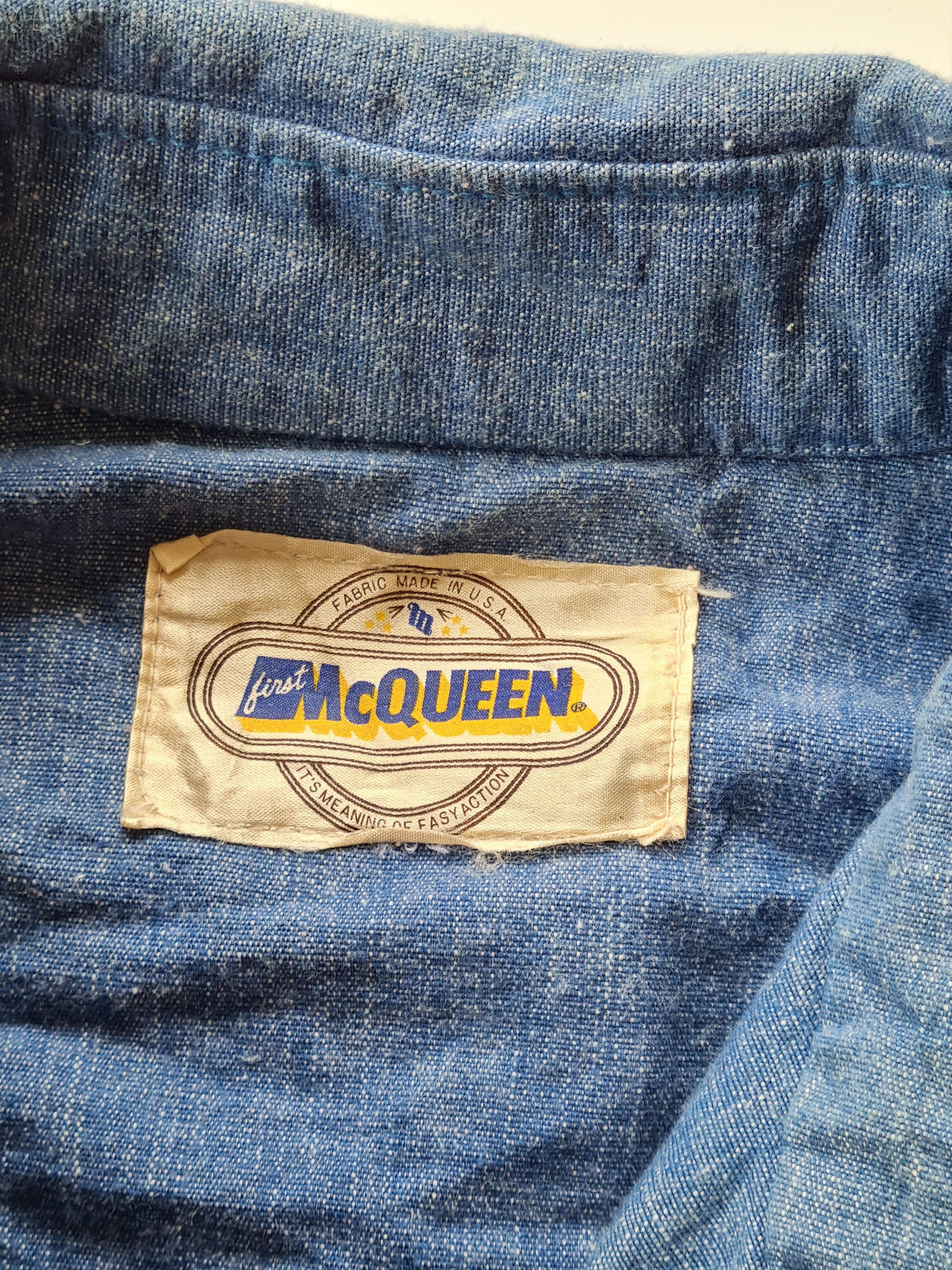 Vintage McQueen Blue Jacket Button Up Size US L / EU 52-54 / 3 - 7 Thumbnail