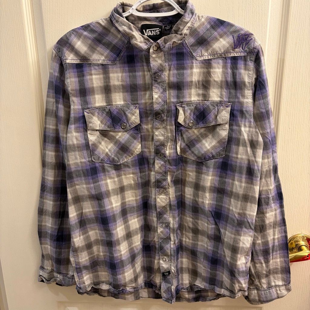 Vans Vans Plaid Vintage y2k sk8 button up shirf Size US L / EU 52-54 / 3 - 1 Thumbnail