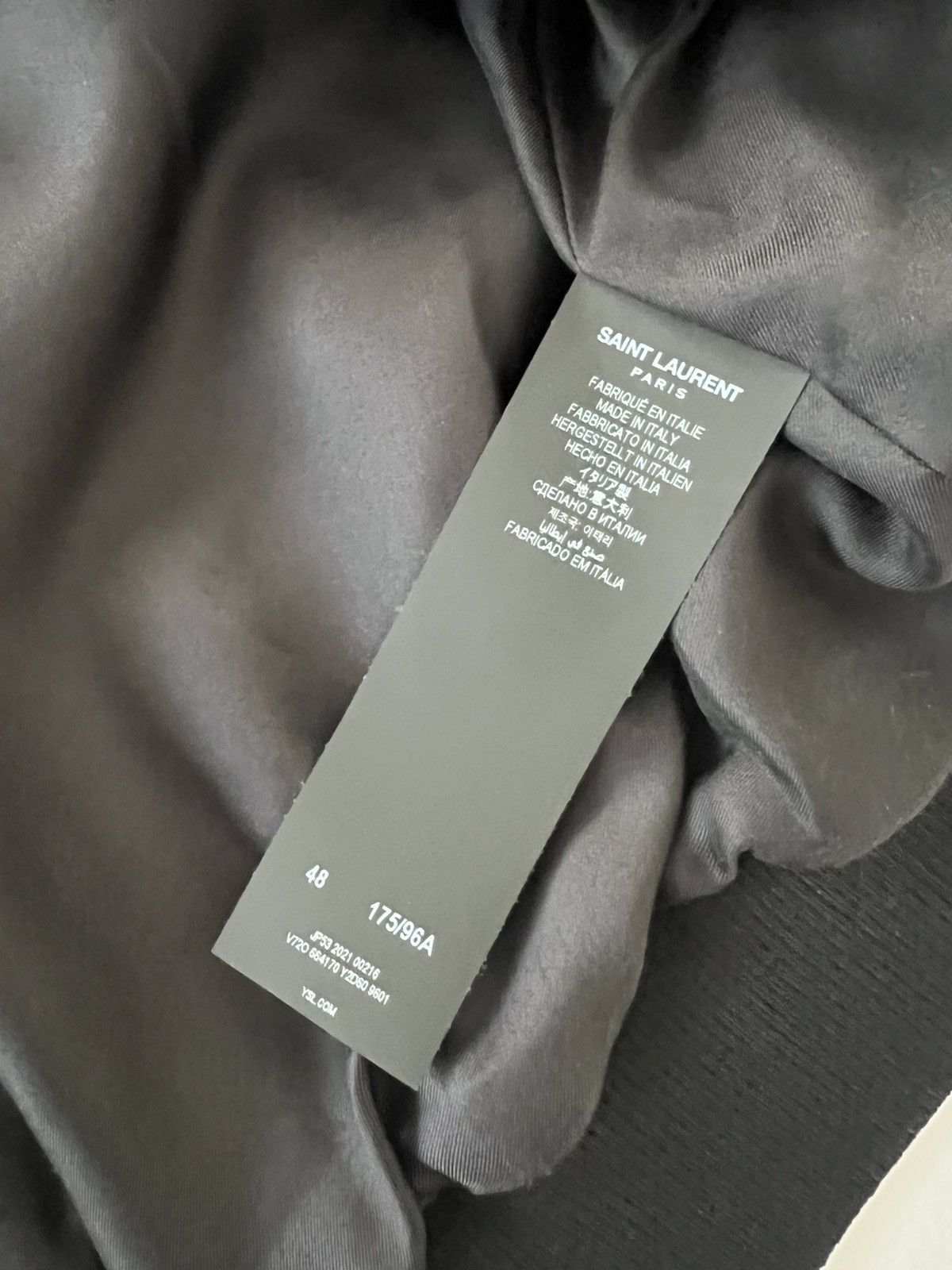 Saint Laurent Paris Saint Laurent Paris 22SS 664170 Y2D60 silk teddy blouson Size US M / EU 48-50 / 2 - 4 Thumbnail
