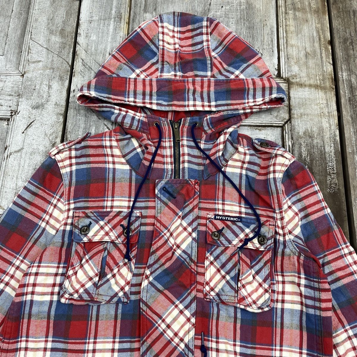 Hysteric Glamour Hysteric Glamour Flannel Underground Hoodie Half Zipper Size M / US 6-8 / IT 42-44 - 5 Thumbnail