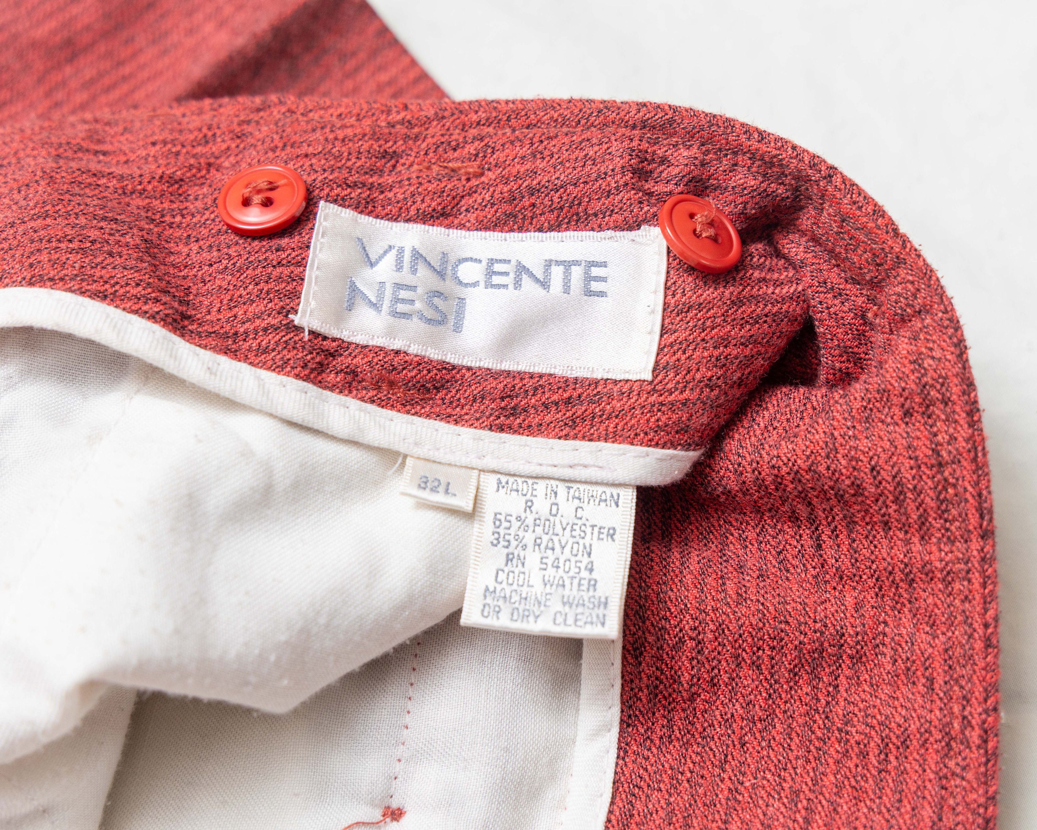 Bugle Boy × Vintage Vintage Nesi Red Casual Pants Size US 32 / EU 48 - 3 Thumbnail