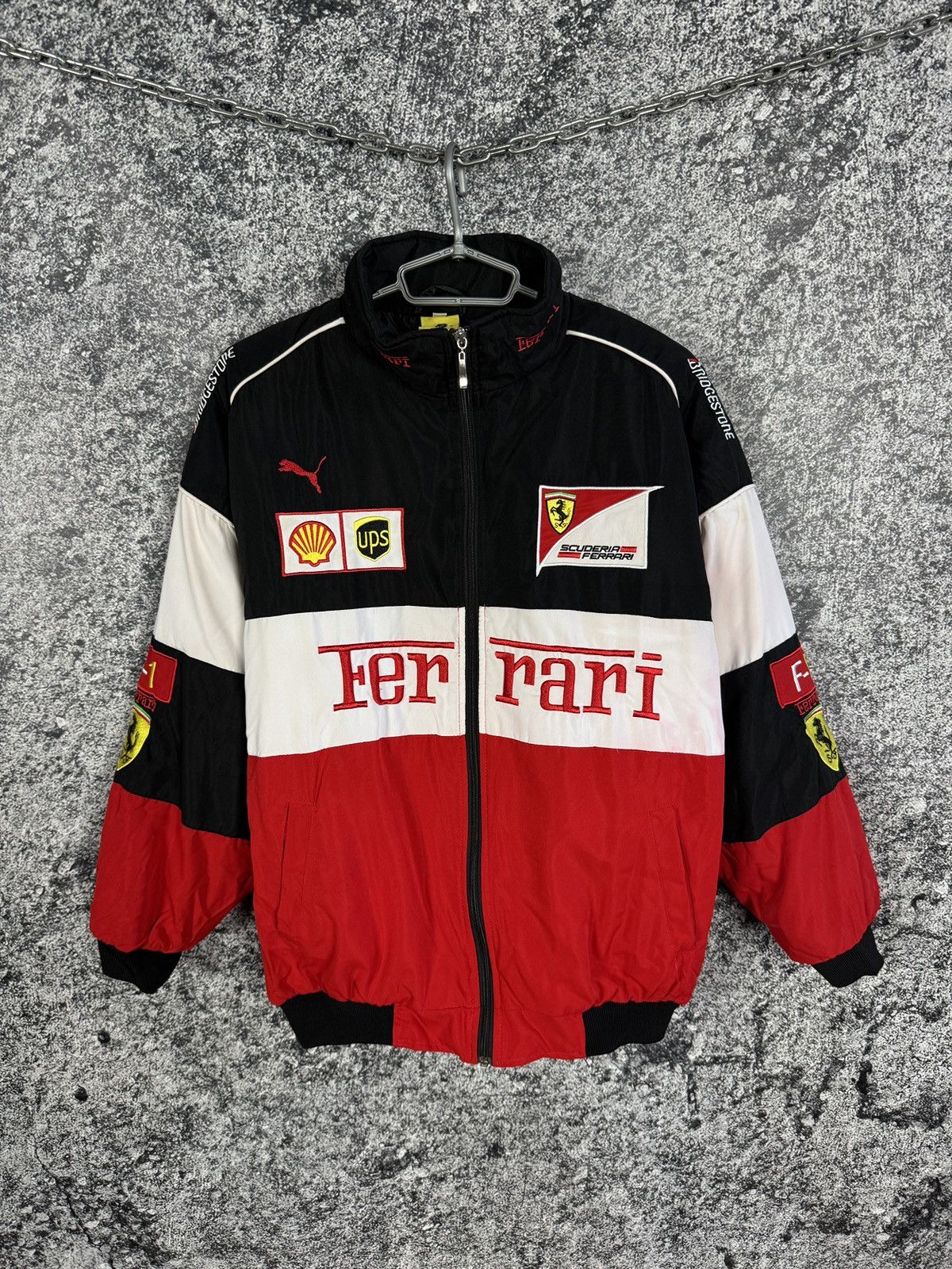 Ferrari Rare Ferrari Vintage Racing Jacket F1 Schumacher Shell Sz L Size US L / EU 52-54 / 3 - 1 Thumbnail