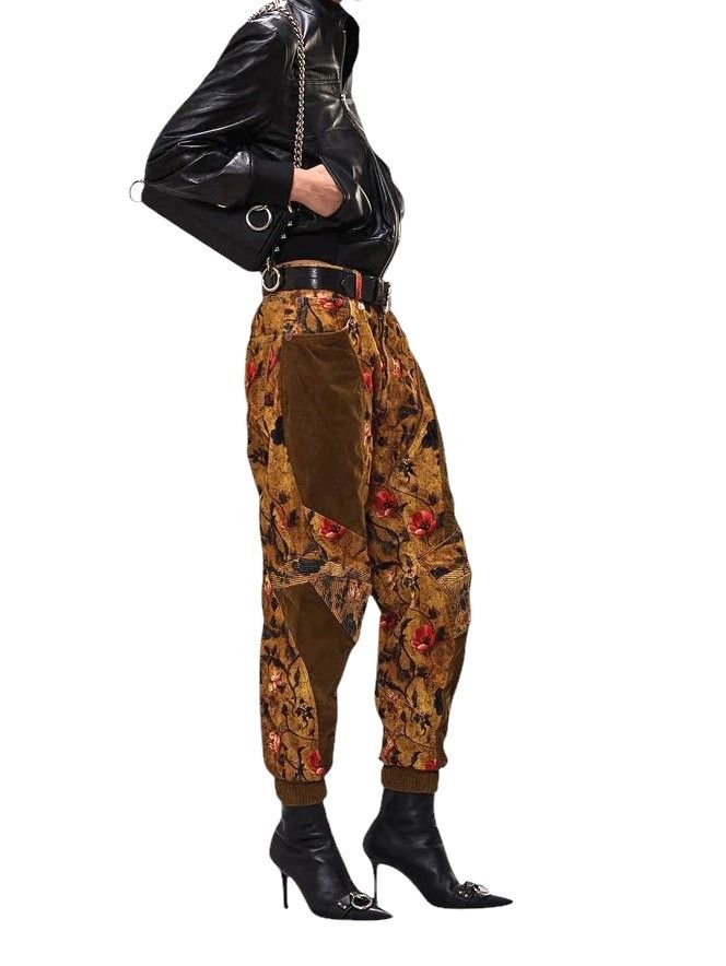 R13 SLOUCH MOTOCROSS 27 Antique Floral Velveteen PF25 86541 Size 27" / US 4 / IT 40 - 2 Thumbnail