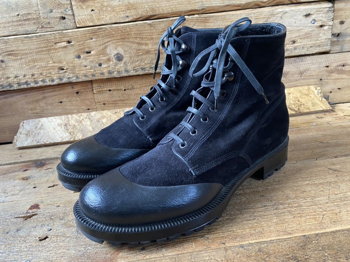 Prada Prada Fw12 rubber toe black chunky leather sneaker szuk 7.5 Size US 8.5 / EU 41-42 - 5 Thumbnail
