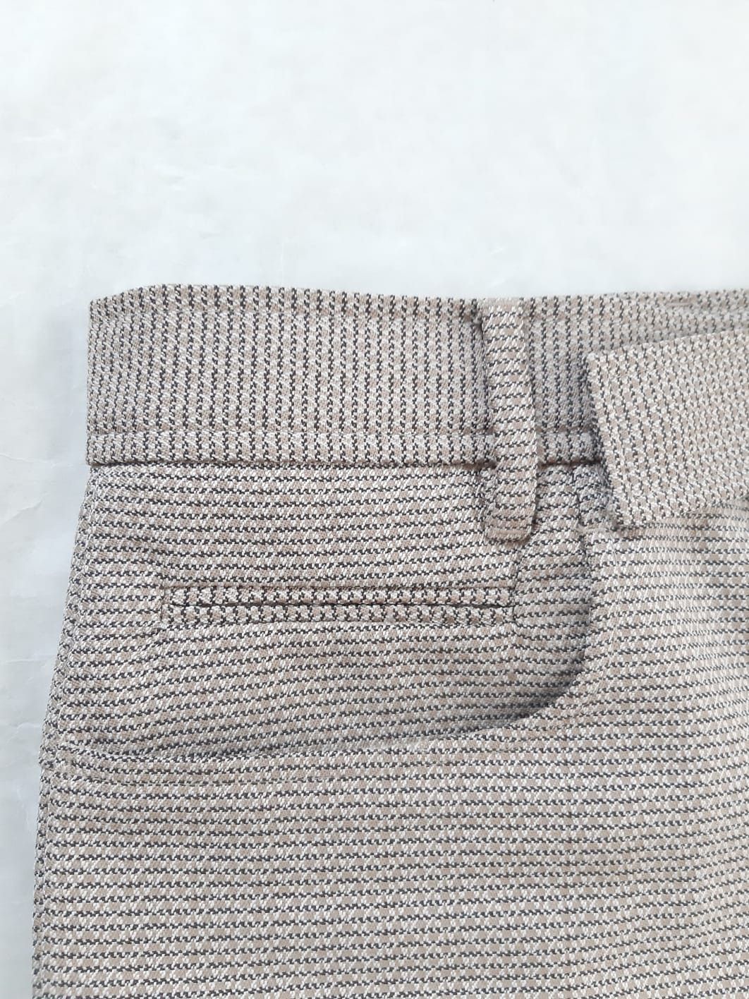 Miu Miu MiuMiu 2001 Beige Micro - Herringbone Pants Size US 30 / EU 46 - 3 Thumbnail