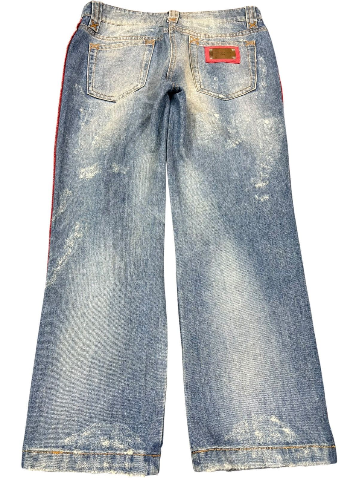 Dolce & Gabbana Vintage Italy Dolce Gabbana Faded Wash Distress Capri Jeans Size 29" - 2 Thumbnail