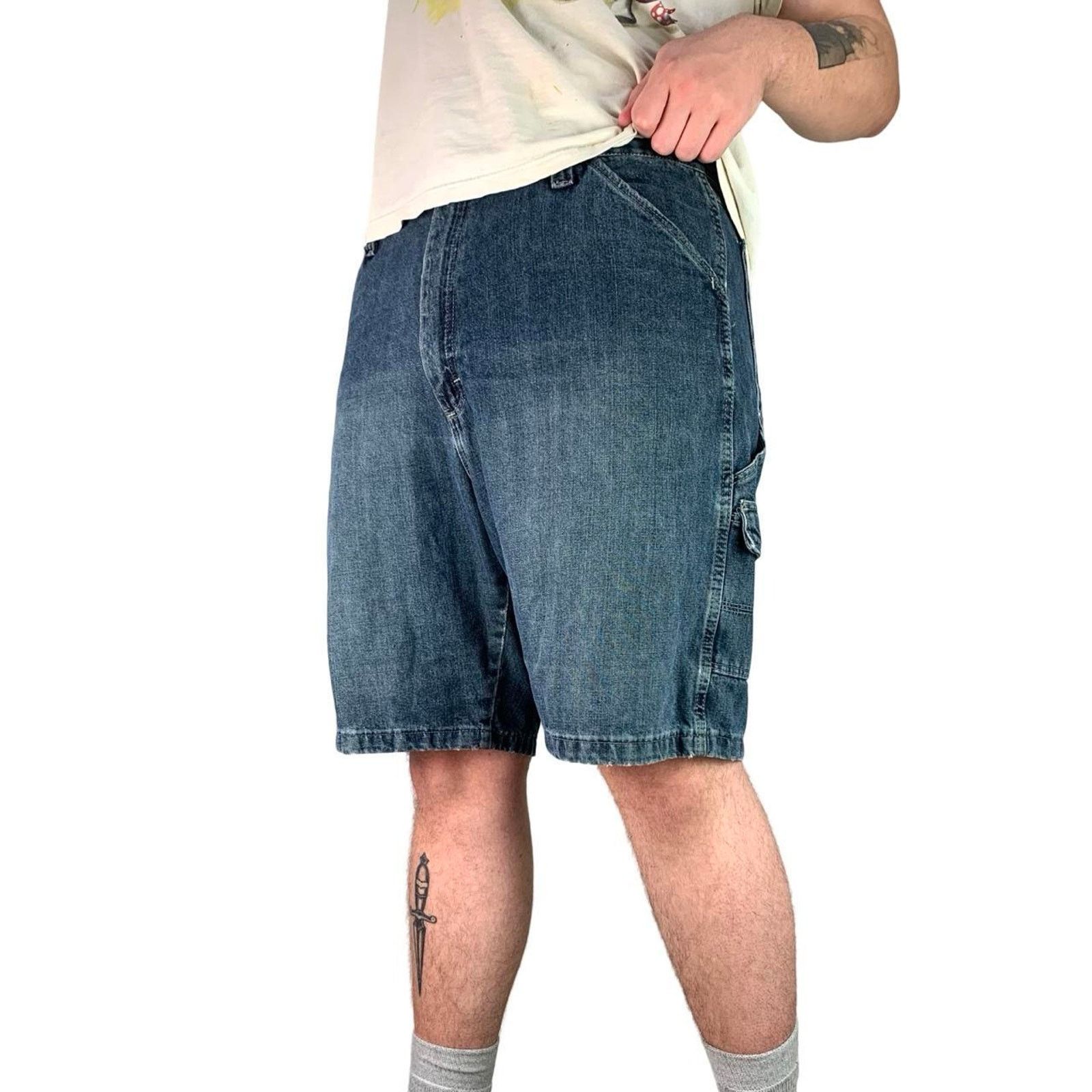 Vintage × Wrangler Vintage 90s Wrangler Cargo Carpenter Jean Shorts Size US 36 / EU 52 - 1 Thumbnail