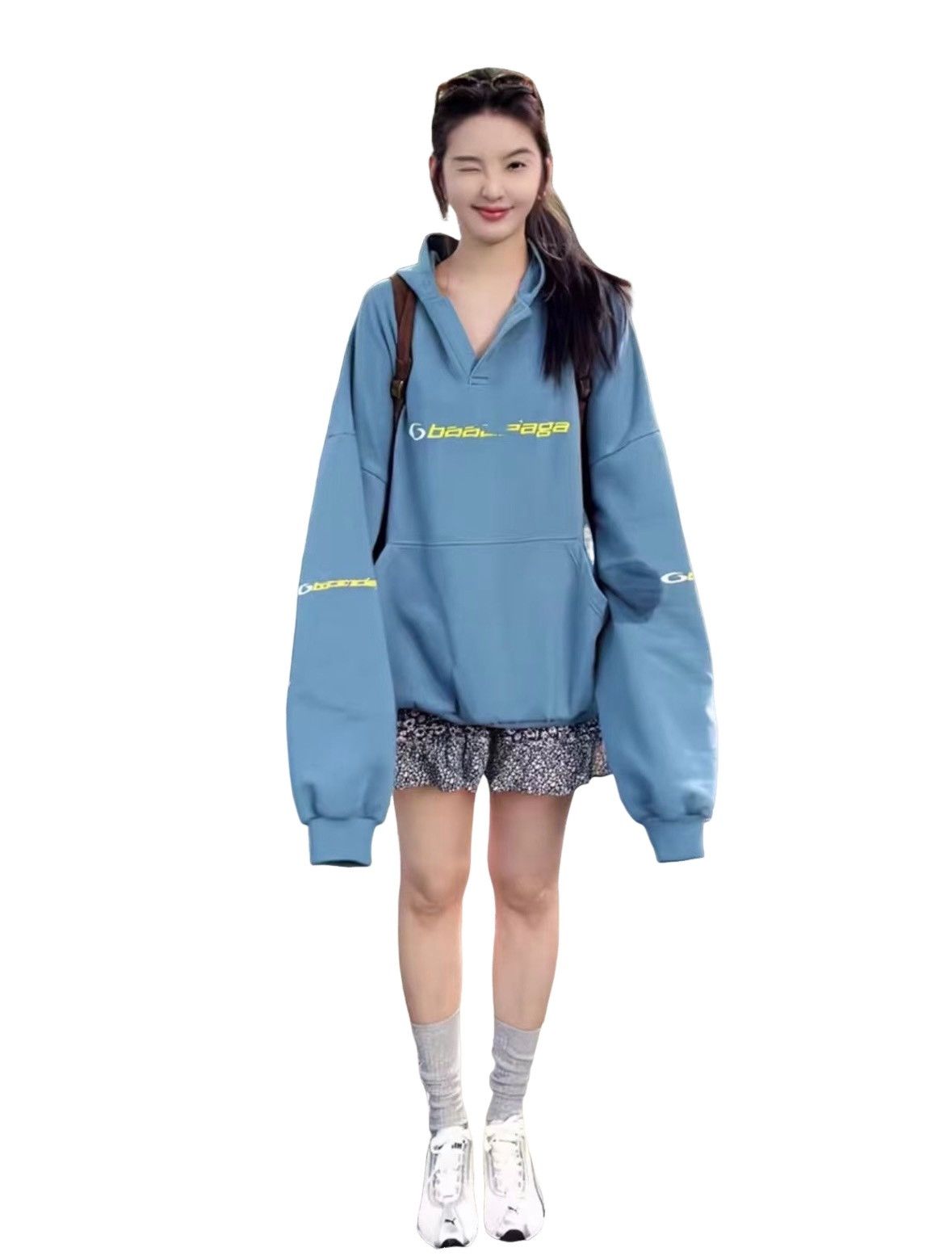 Balenciaga Balenciaga Blue Logo Pullover Hoodie Size M Size US M / EU 48-50 / 2 - 1 Thumbnail