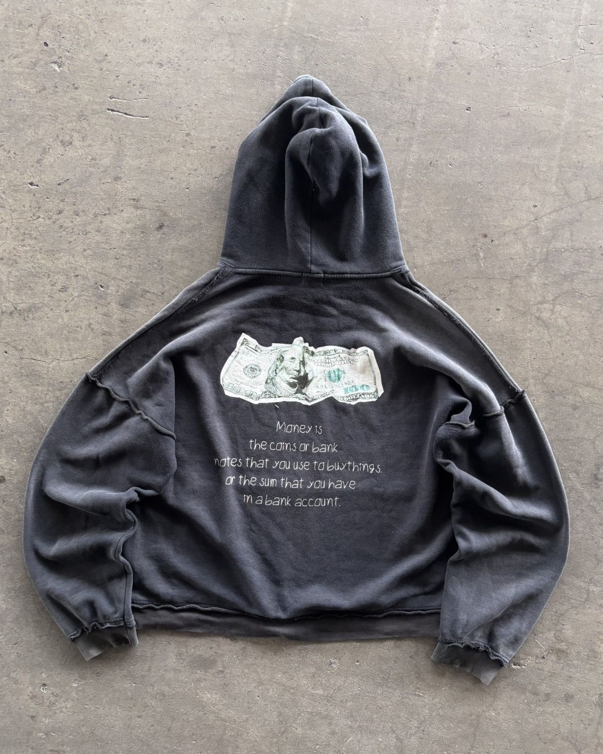Japanese Brand × Vintage 2000s Faded Black Boxy Hoodie Size US L / EU 52-54 / 3 - 6 Thumbnail