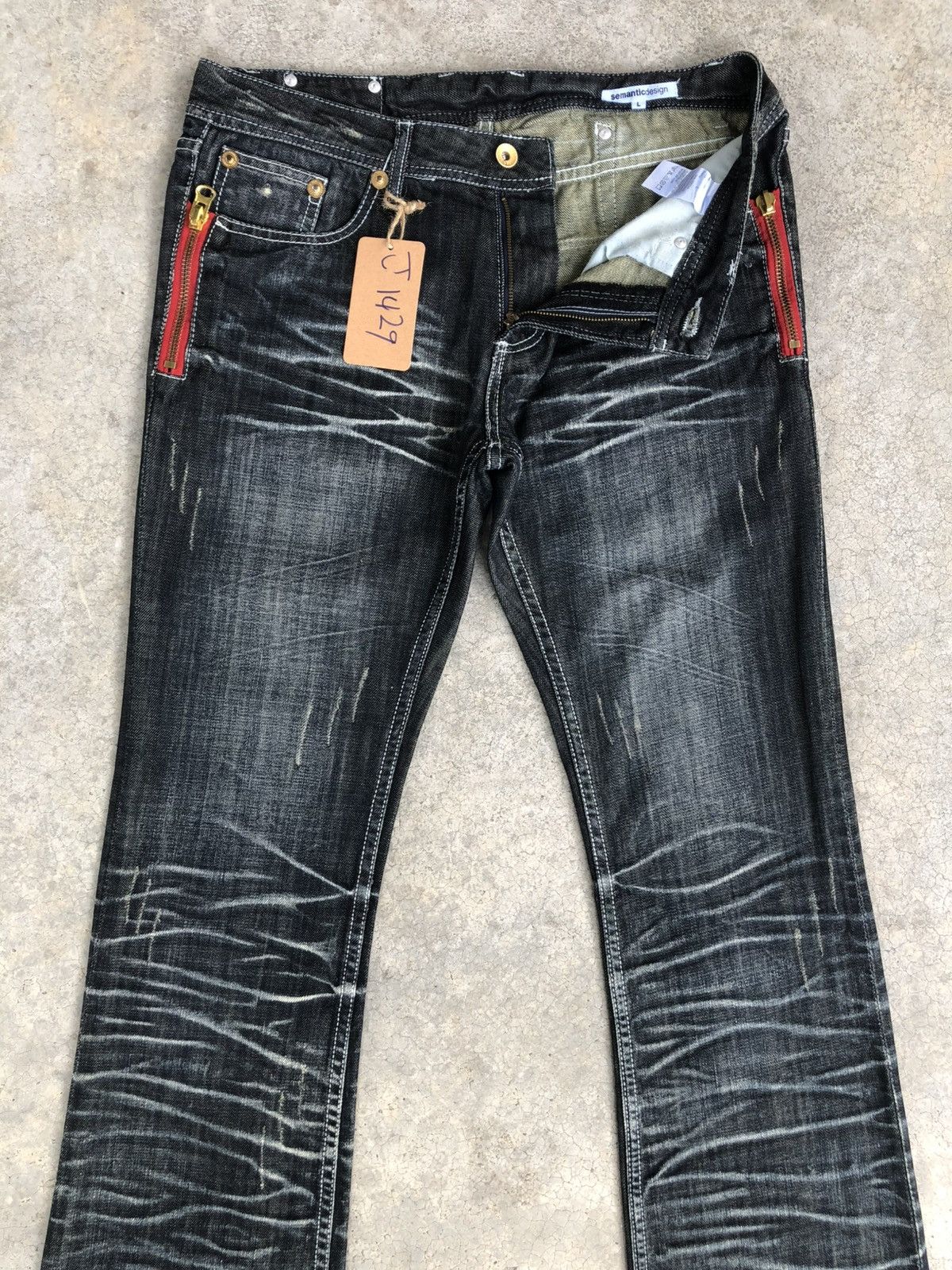 If Six Was Nine Semantic Design Flared Jeans Distressed Jeans Size US 32 / EU 48 - 3 Thumbnail