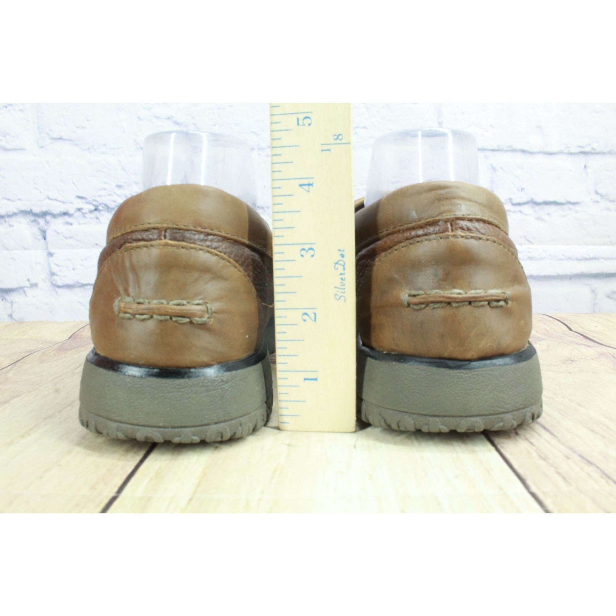 L.L. Bean LL Bean Men’s Brown Shearling Moccasin Slippers Size US 12 / EU 45 - 6 Thumbnail
