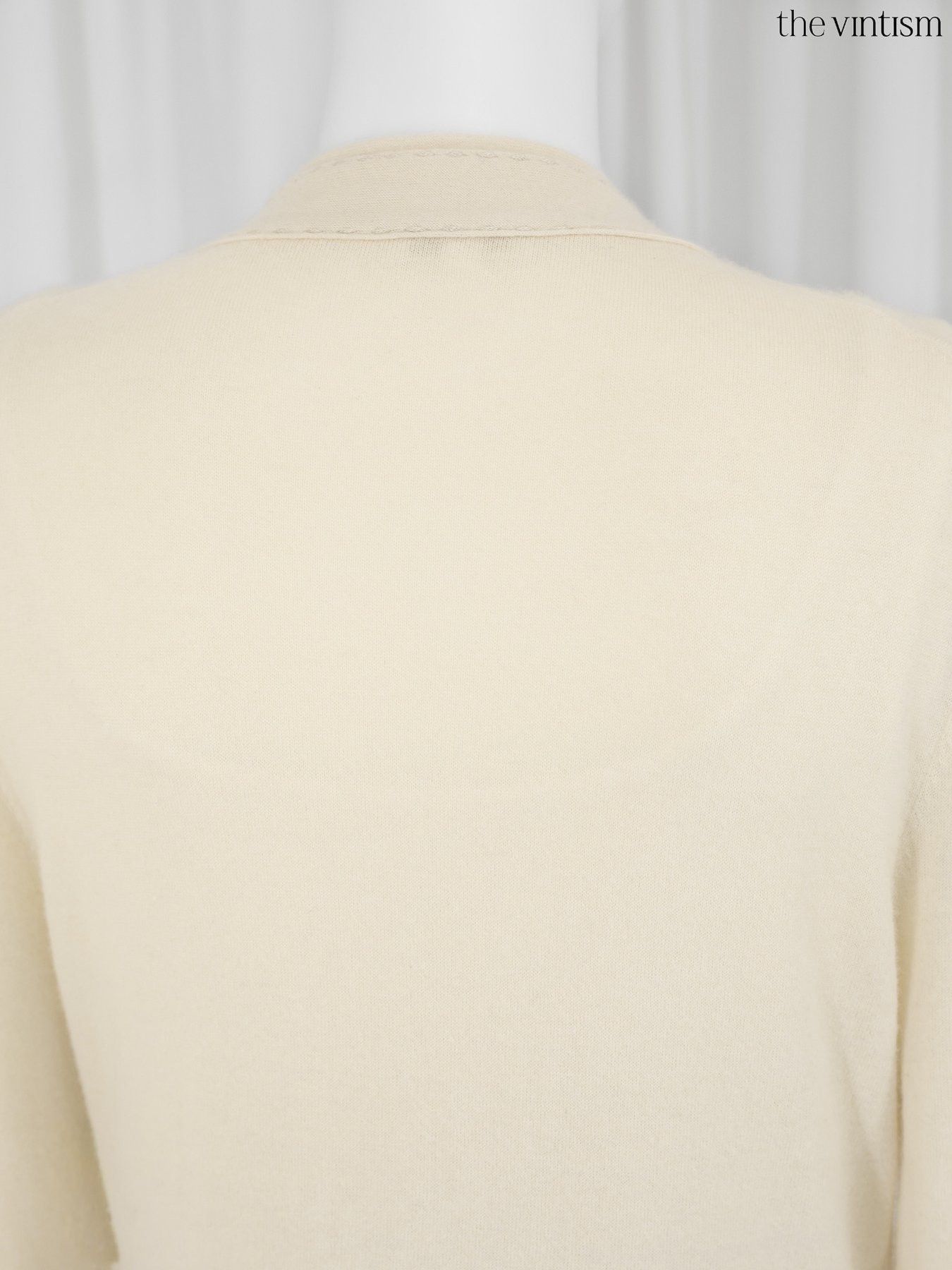 Escada Escada Ecru Ivory Pure Cashmere Knit Cardigan Sweater Size S / US 4 / IT 40 - 9 Thumbnail
