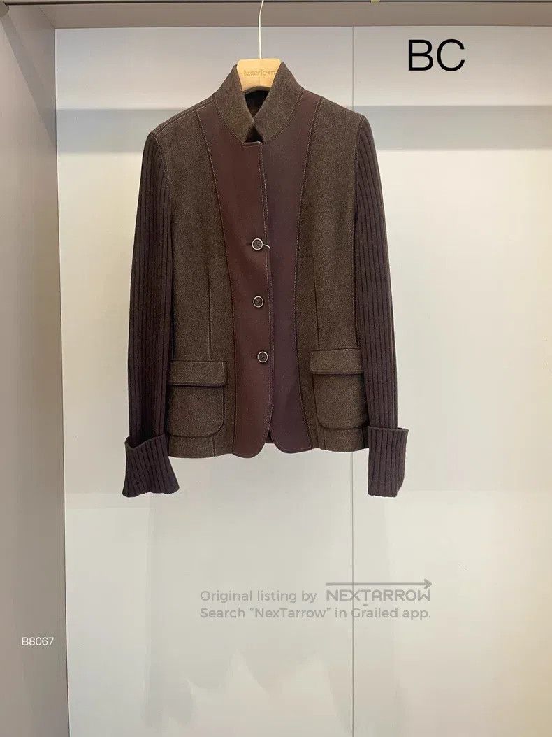 Brunello Cucinelli Brunello Cucinelli Caramel Alpaca Wool Jacket Size M / US 6-8 / IT 42-44 - 1 Thumbnail