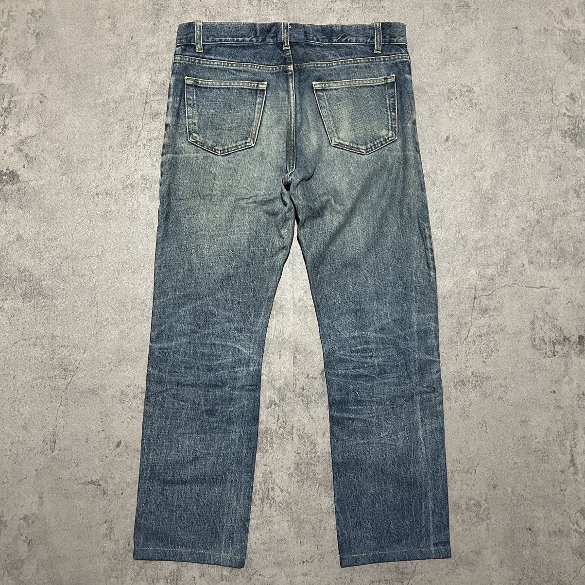 Helmut Lang Helmut Lang 1998 Worn & Altered Classic Raw Denim Cut Jeans Size US 34 / EU 50 - 6 Thumbnail