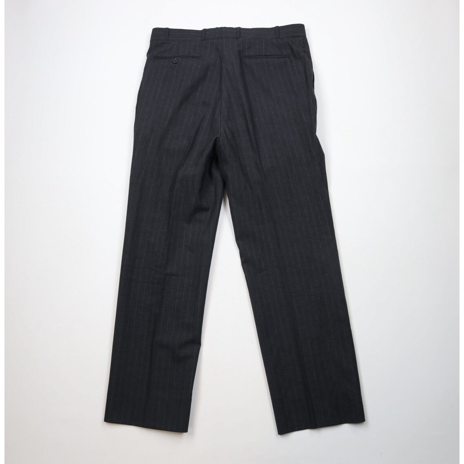 Vintage Vintage 70s Savile Row Hardy Amies Pinstriped Wool Suit Size 44L - 23 Thumbnail