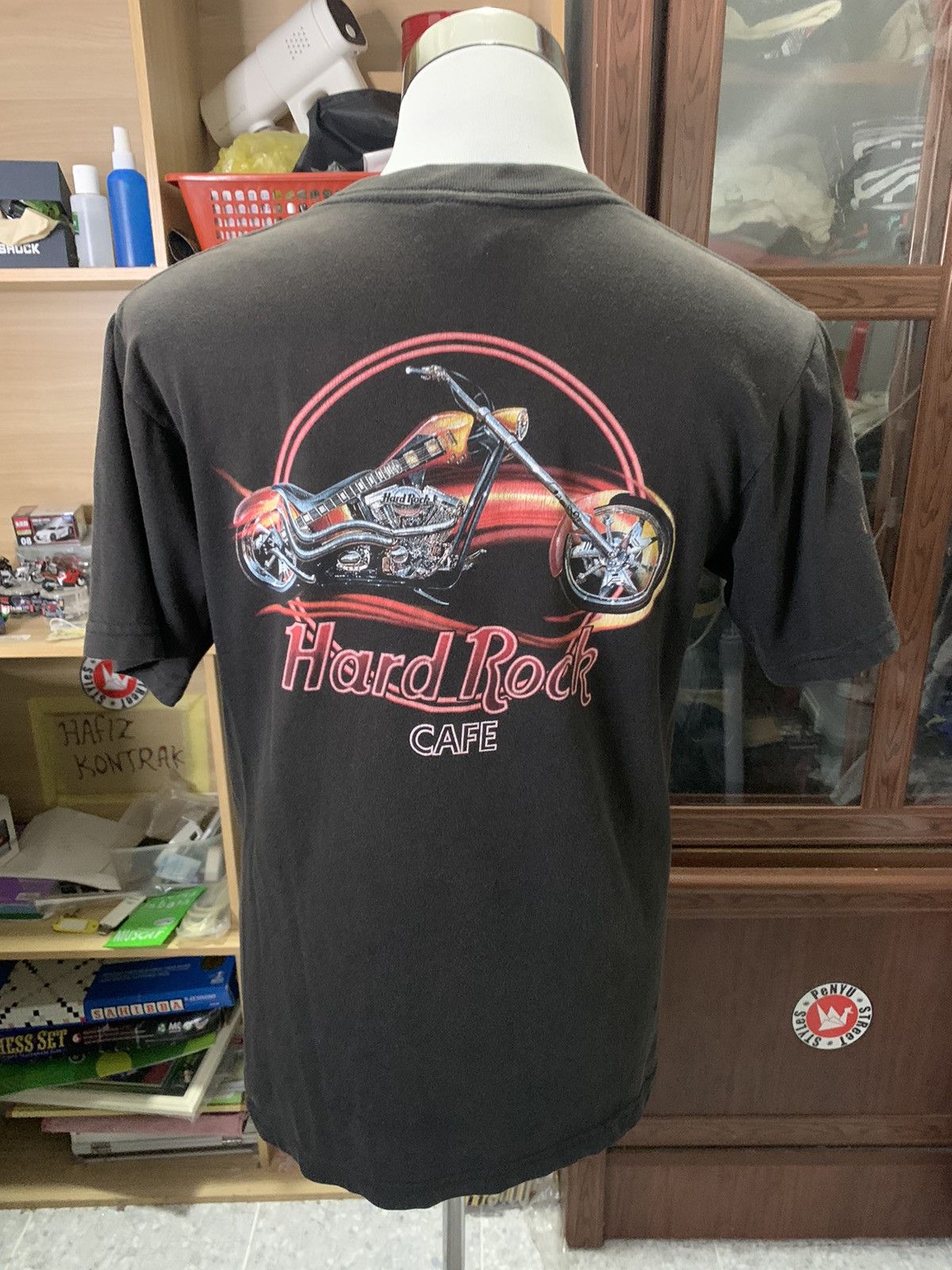 Hard Rock Cafe × Vintage Combo Hard Rock Tokyo Big Motorcycle Discolouration Size US S / EU 44-46 / 1 - 1 Thumbnail
