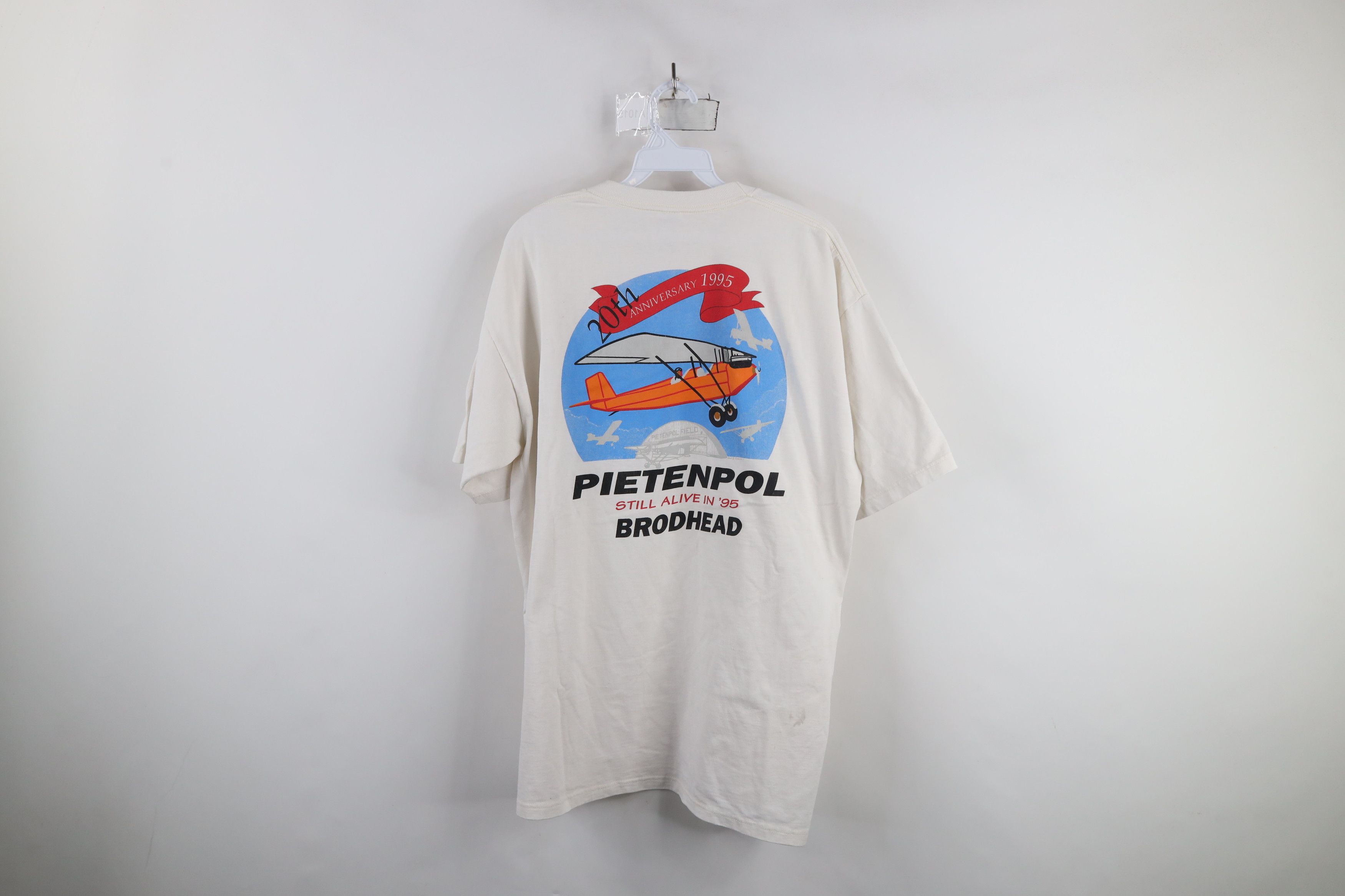 Vintage Vintage 90s At Brodhead Pietenpol Airplane T-Shirt White USA Size US XL / EU 56 / 4 - 12 Thumbnail