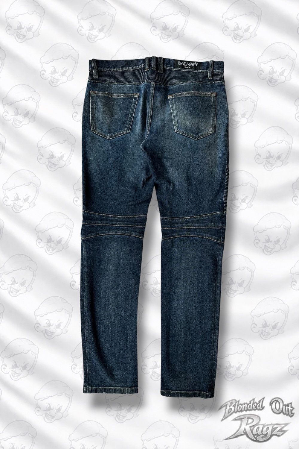 Balmain FW16 Balmain Dark Navy Biker Jeans Made In Japan Rousteing Size US 32 / EU 48 - 2 Thumbnail
