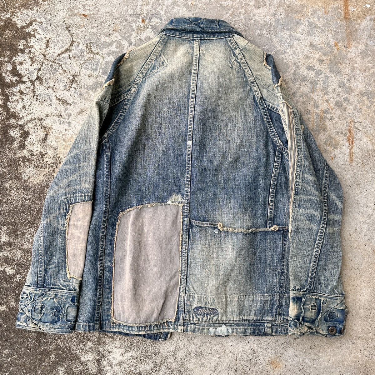 Kapital Old man and the sea weathered Boro chore coat patchwork Size US S / EU 44-46 / 1 - 2 Thumbnail