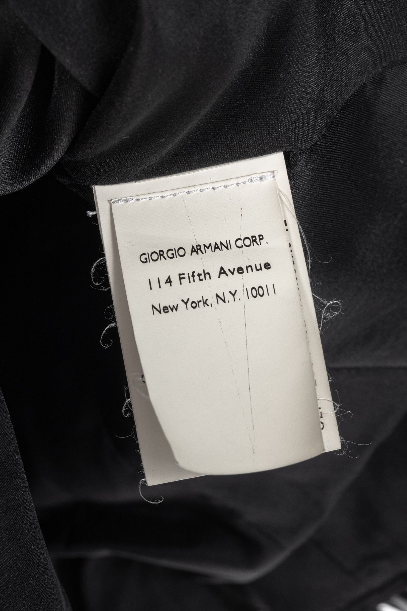 Armani Collezioni Armani Collezioni Black Crepe Silk-Fringe Jacket Size M / US 6-8 / IT 42-44 - 10 Thumbnail