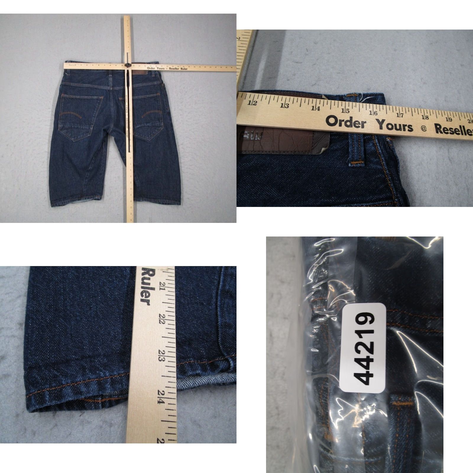 G-Star G-Star Men's Blue Denim Shorts Size 33 Classic Fit Button Fly Skate Moto Casual Size US 33 - 8 Thumbnail