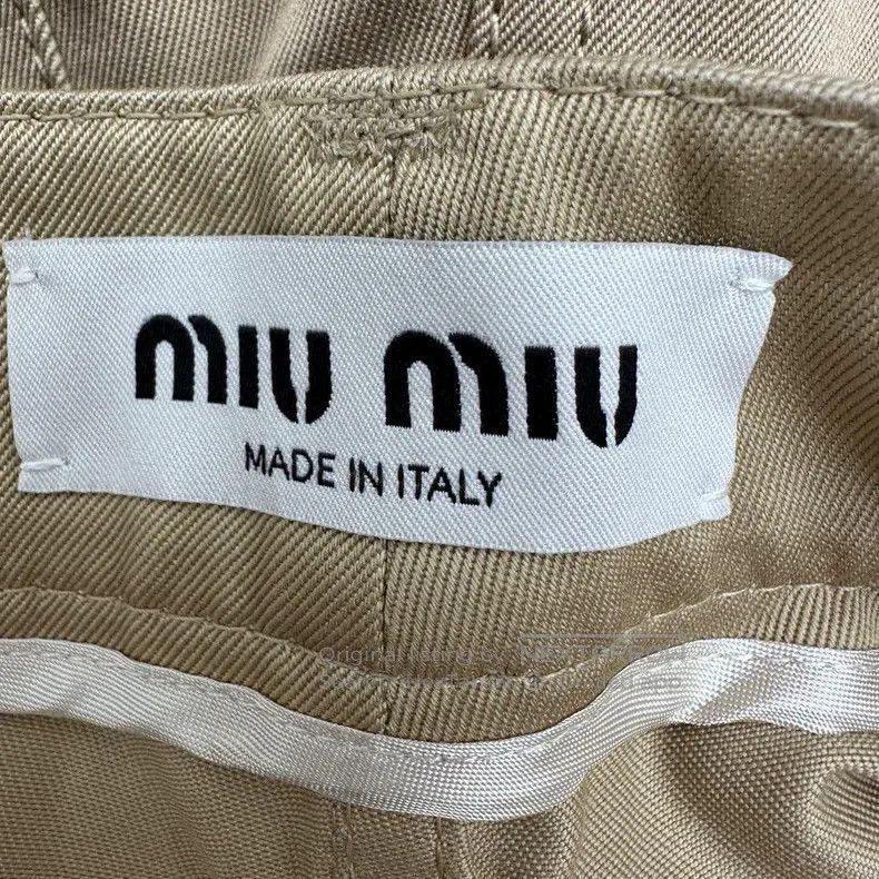 Miu Miu Miu Miu 38 Khaki overalls straight pants Size 37" - 6 Thumbnail