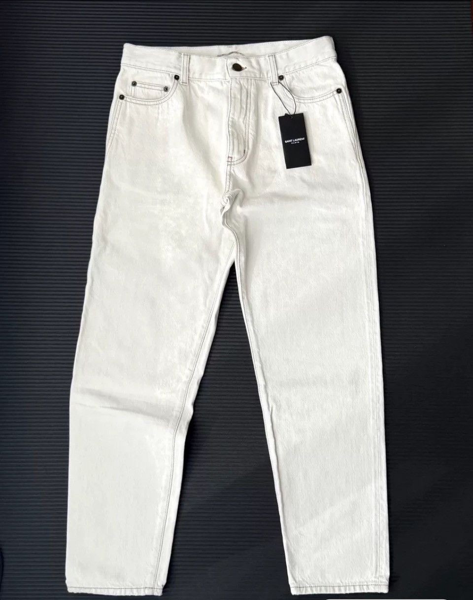 Saint Laurent Paris Saint Laurent Paris White carrot shaped jeans Size US 30 / EU 46 - 1 Thumbnail
