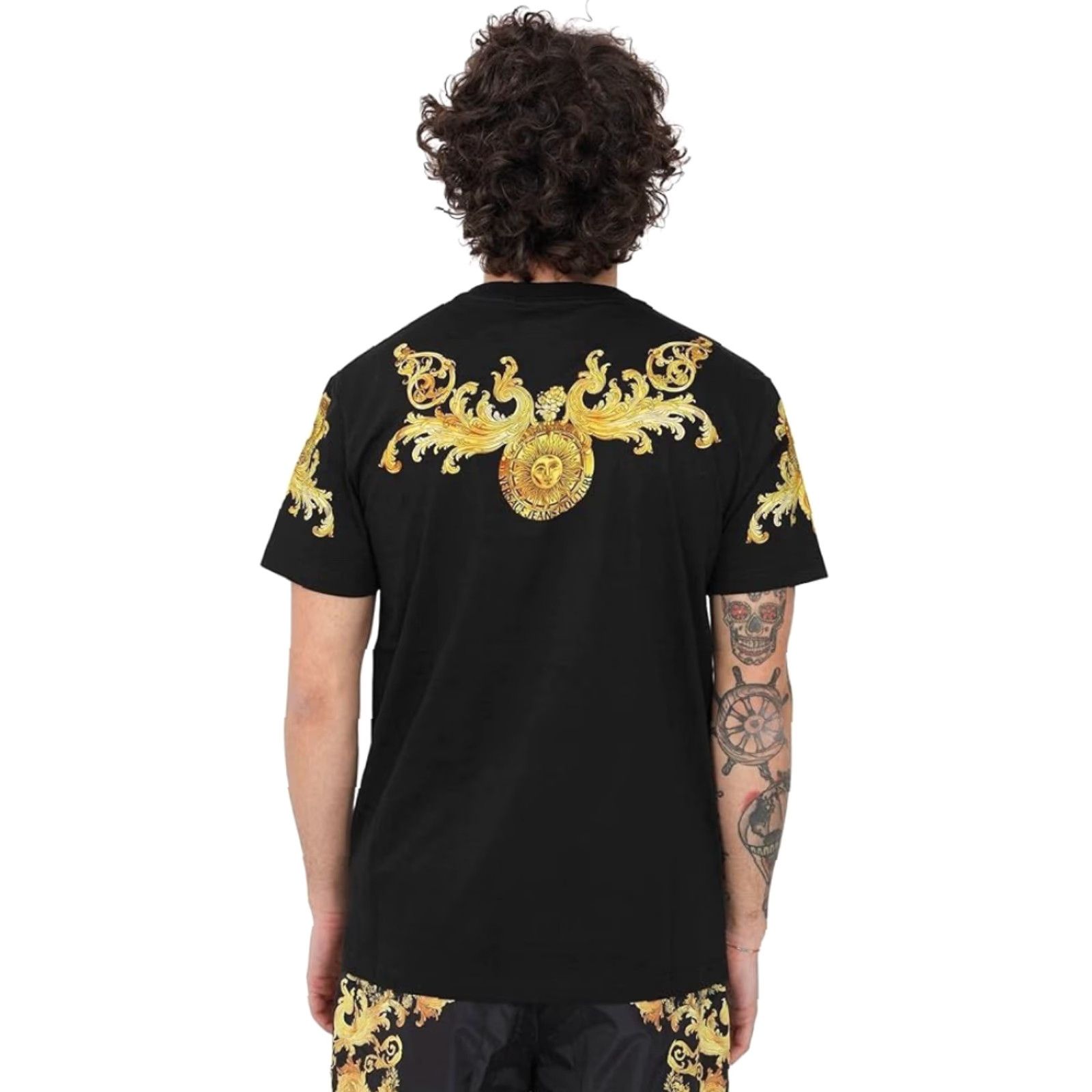 Versace Versace Jeans Couture Baroque Barocco Print T-Shirt L Black Mens Size US L / EU 52-54 / 3 - 5 Thumbnail
