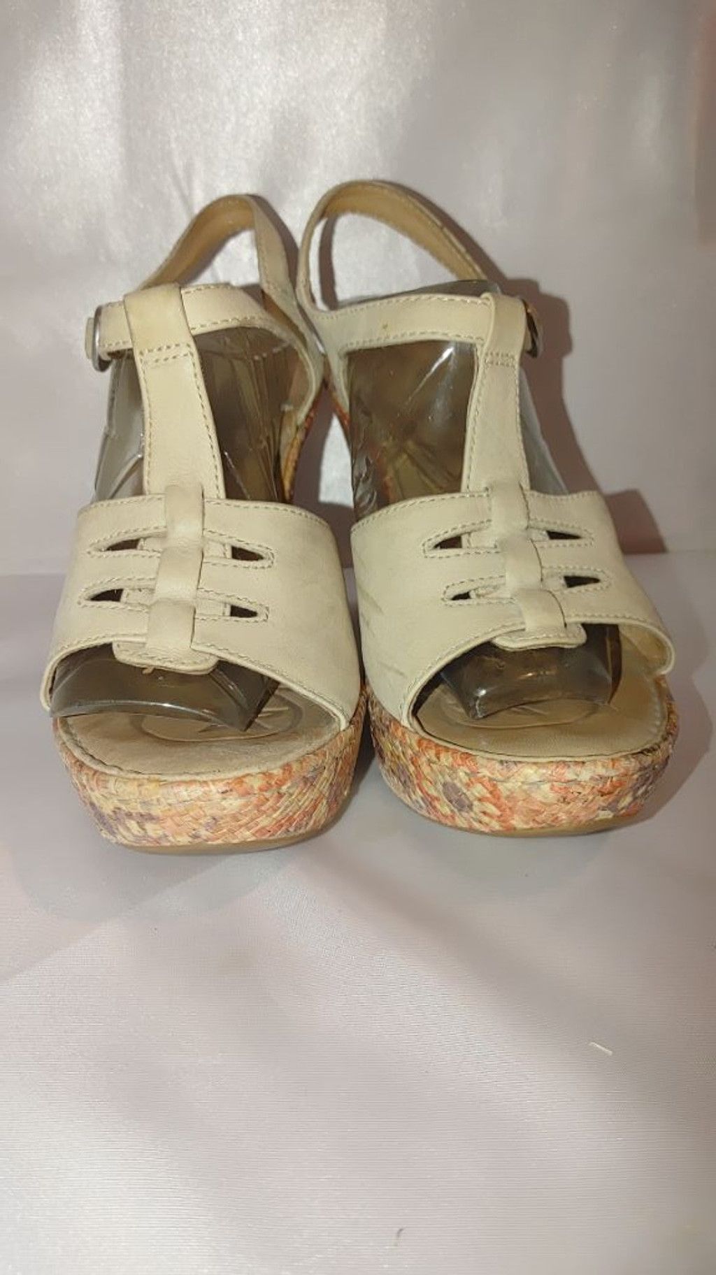 Born Born Rebecka Floral Cork Wedge Sandals Size 8 Size US 8 / IT 38 - 4 Thumbnail