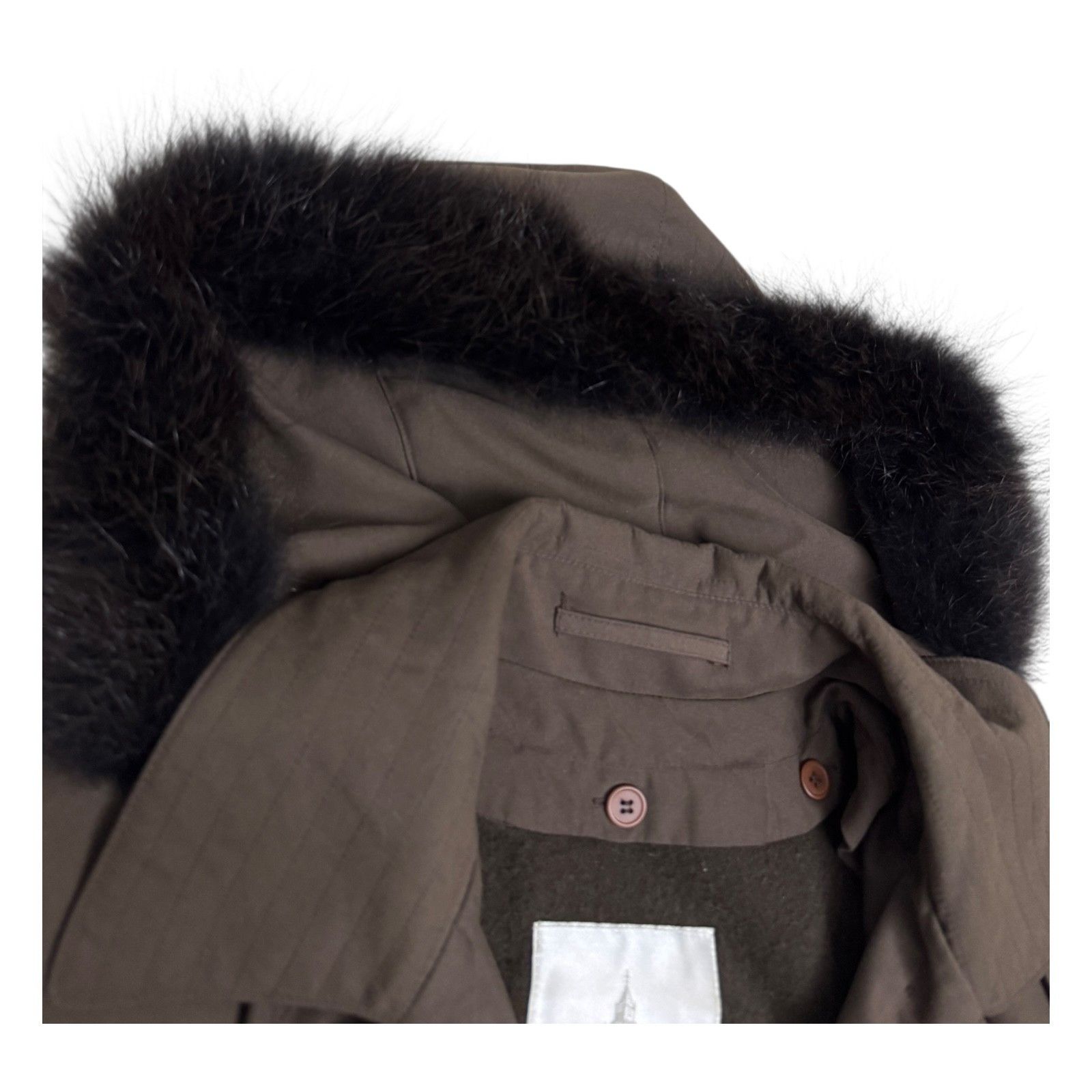 London Fog LONDON FOG Vintage 90s Luxury Fur Long Trench Coat 10 Size L / US 10 / IT 46 - 6 Thumbnail