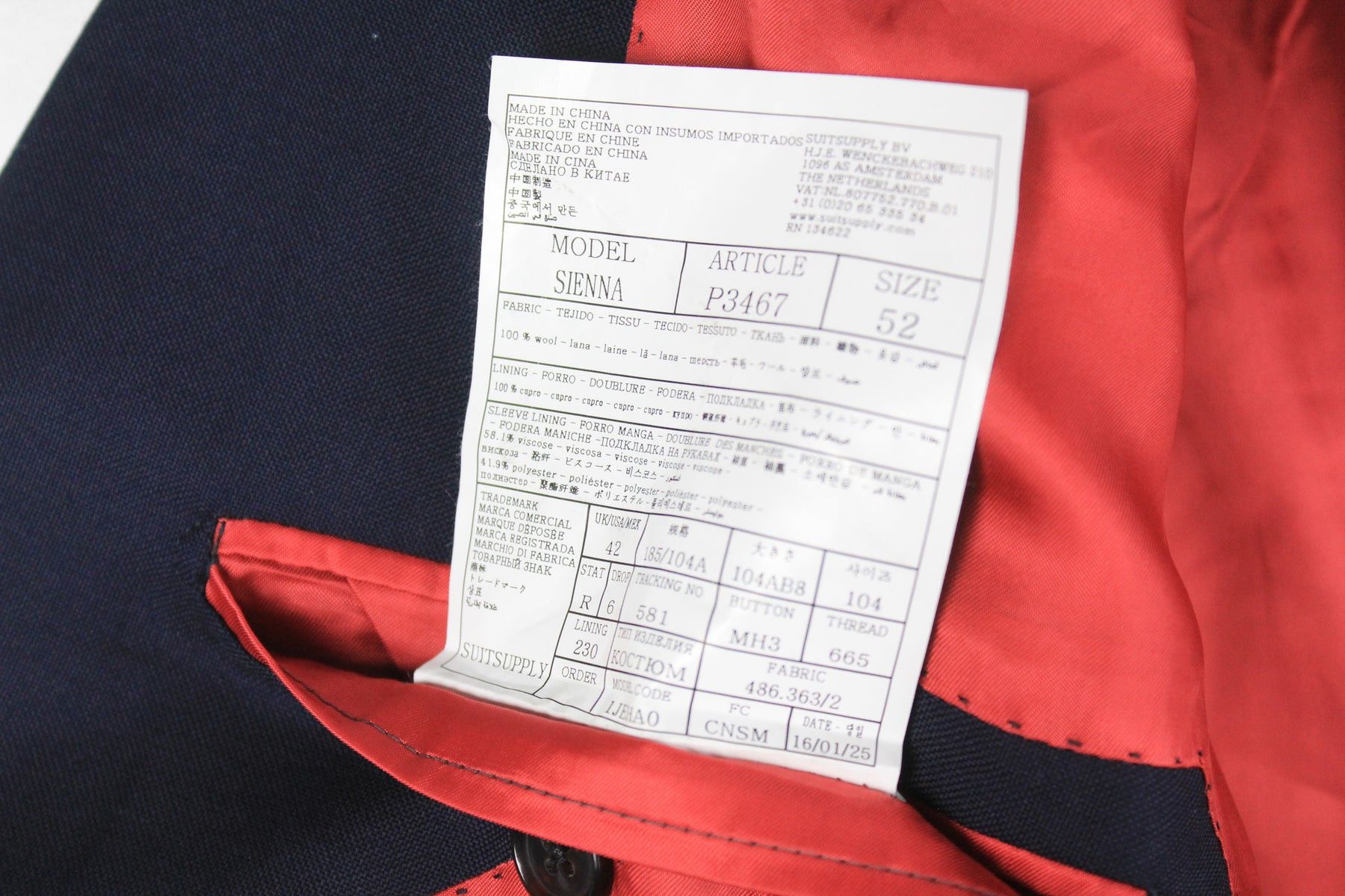 Suitsupply Suitsupply Sienna Blazer 52 Size 52R - 8 Thumbnail