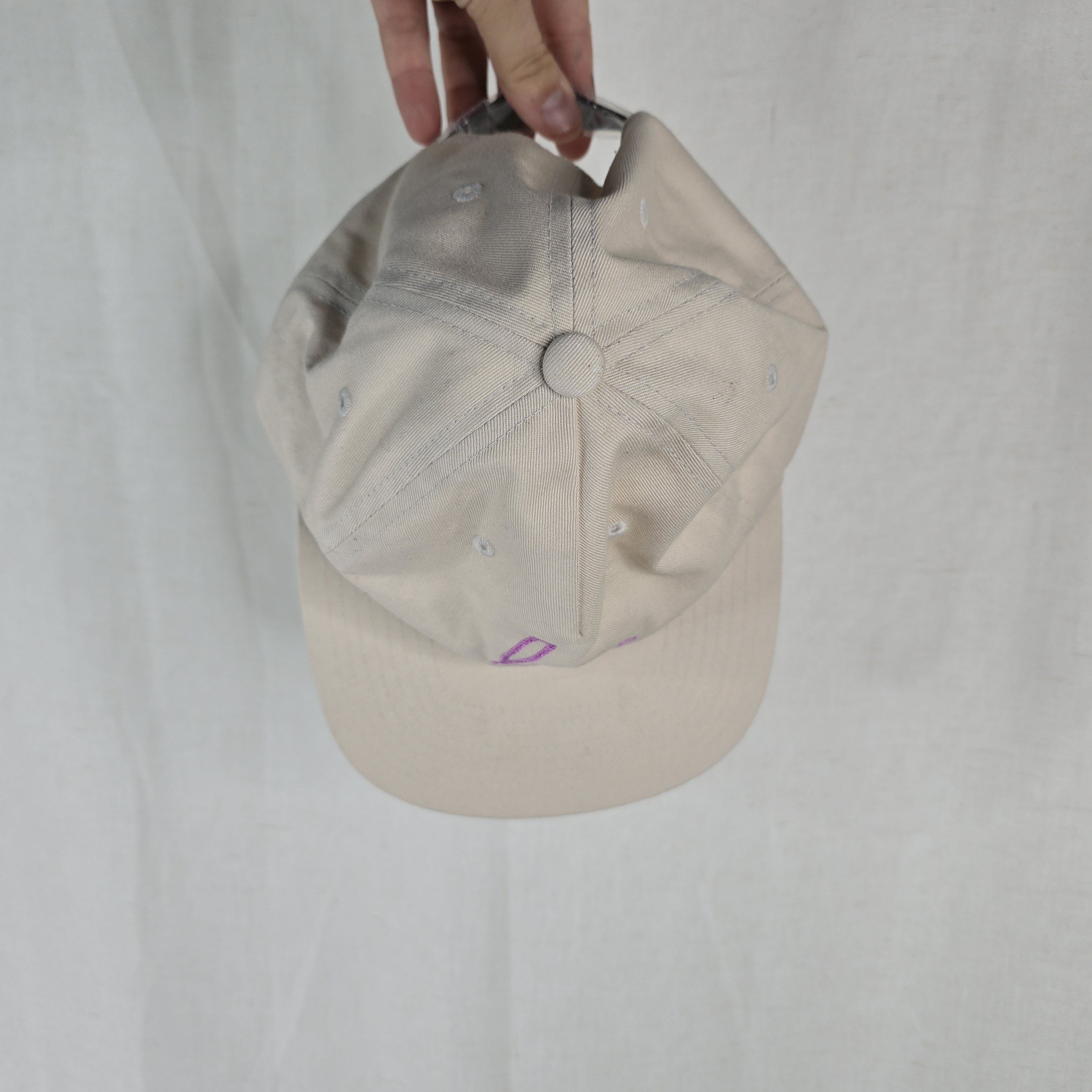 Seventh Heaven Seventh Heaven Cream LOVE Leather Strap Dad Hat Biege Pink Size ONE SIZE - 3 Thumbnail