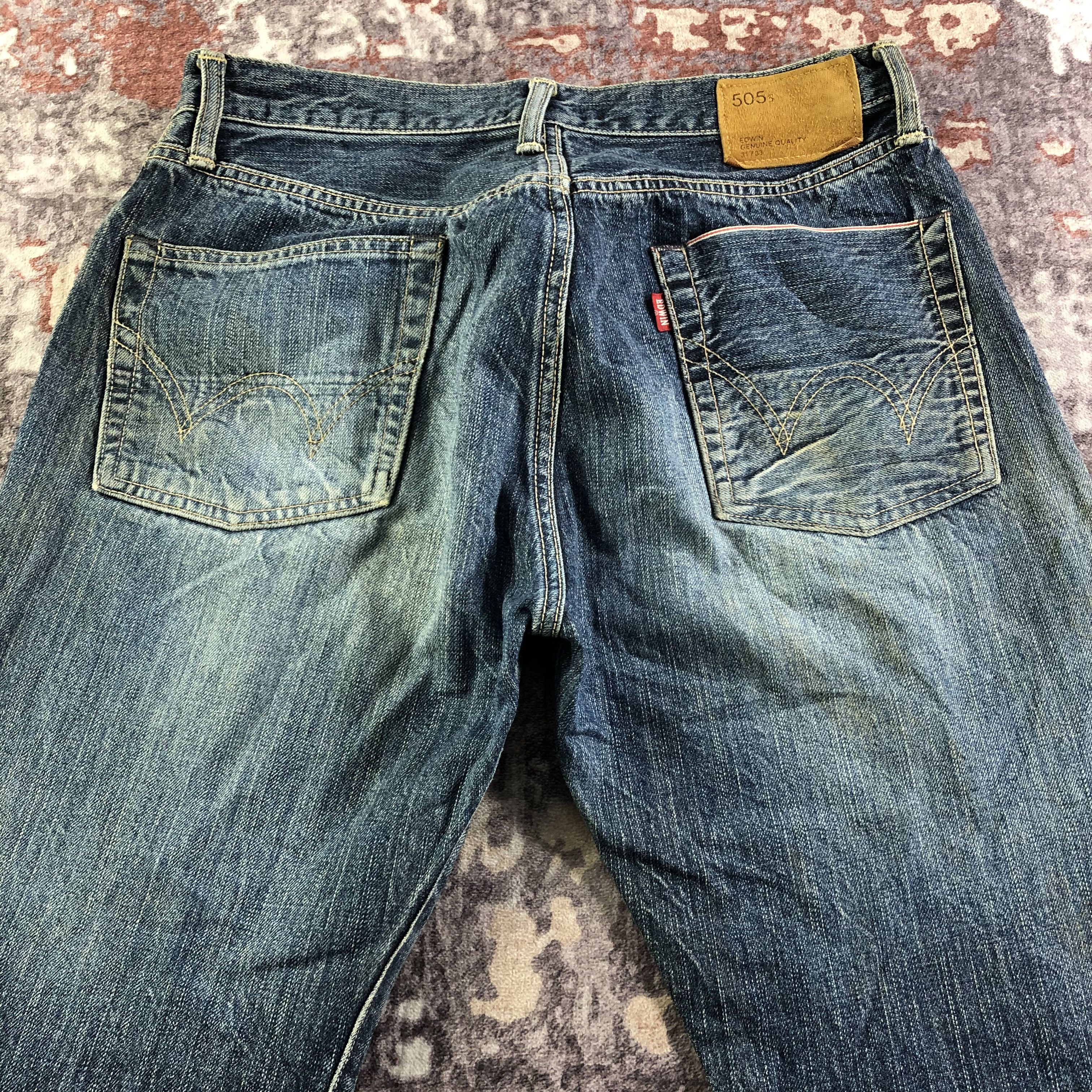 Edwin Vintage Blue Wash Edwin 505 Selvedge Jeans-JM3567 Size US 32 / EU 48 - 4 Thumbnail