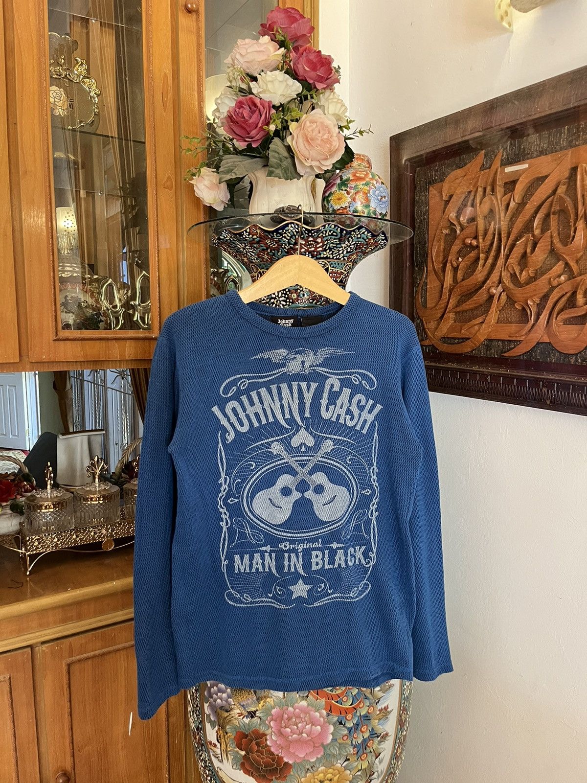Band Tees Vintge Johny Cash Man in Black “Jack Daniels” Style Size US M / EU 48-50 / 2 - 1 Thumbnail