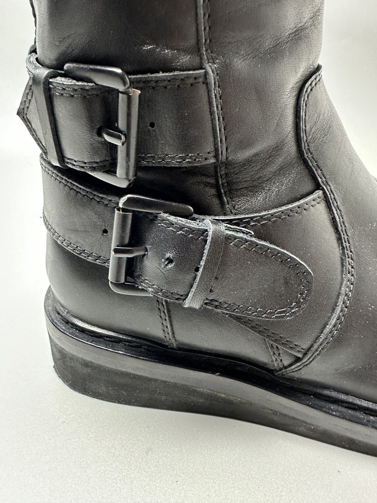 Ann Demeulemeester Ann Demeulemeester— Leather Moto Biker Boots Size US 5 / IT 35 - 6 Thumbnail