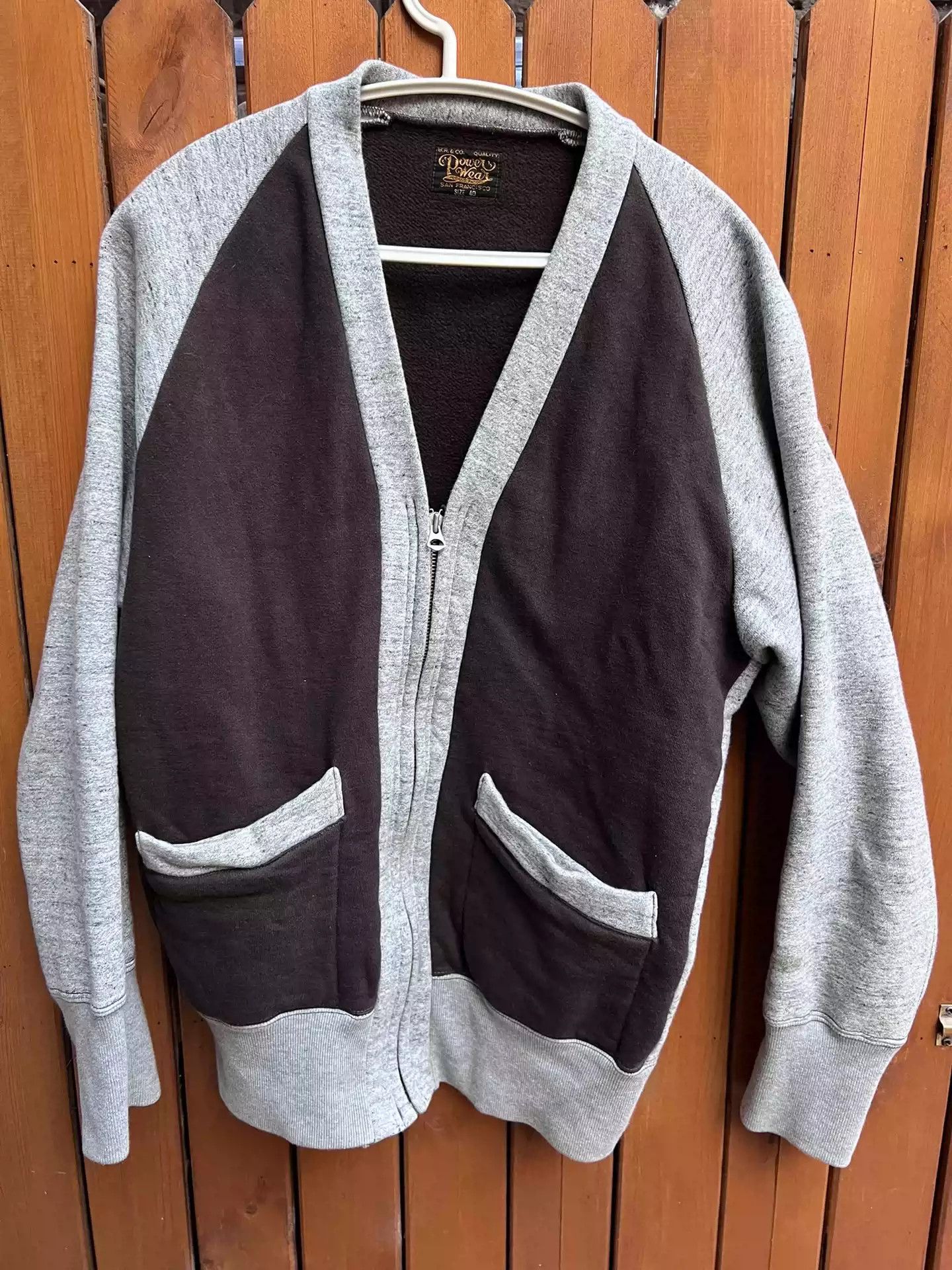 image of Freewheelers Out-Of-Print Cardigan Sweater in Brown, Men's (Size Large)