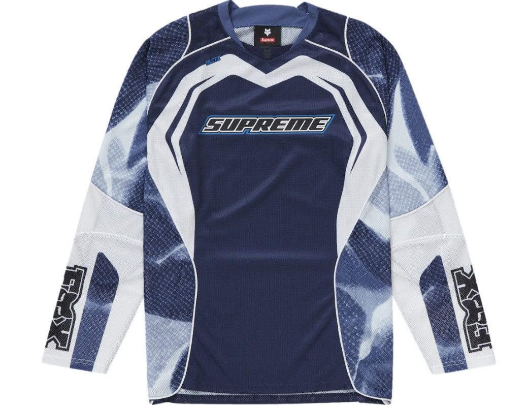 image of Blue Supreme Fox Jersey, Men's (Size Medium)