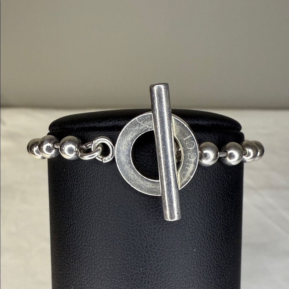 Gucci Gucci Sterling Silver Boule Toggle Bracelet 7.5” Size ONE SIZE - 1 Thumbnail