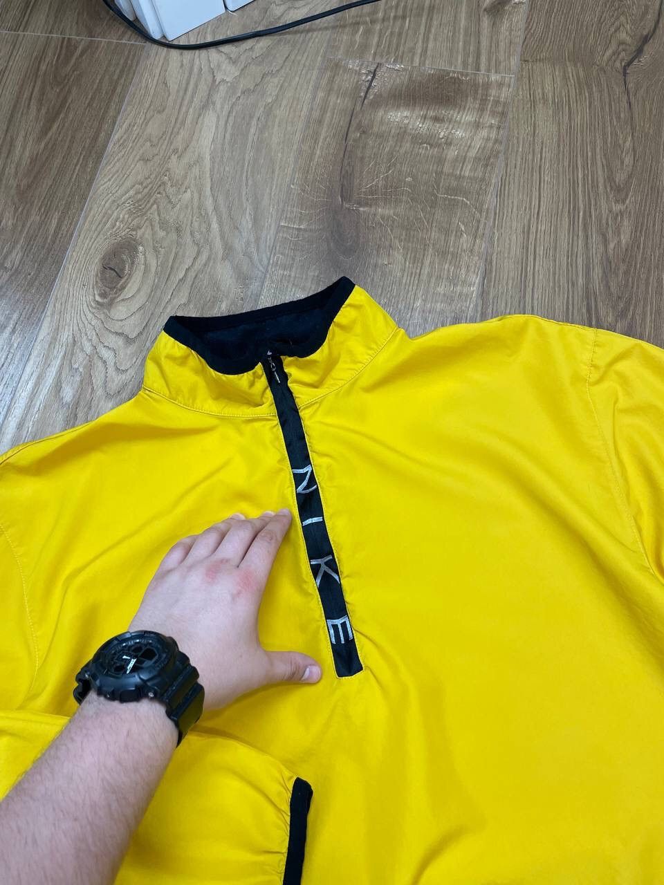 Nike × Vintage Vintage Nike Y2K Style Hot Yellow Logo Anorak Bomber Jacket Size US L / EU 52-54 / 3 - 10 Thumbnail
