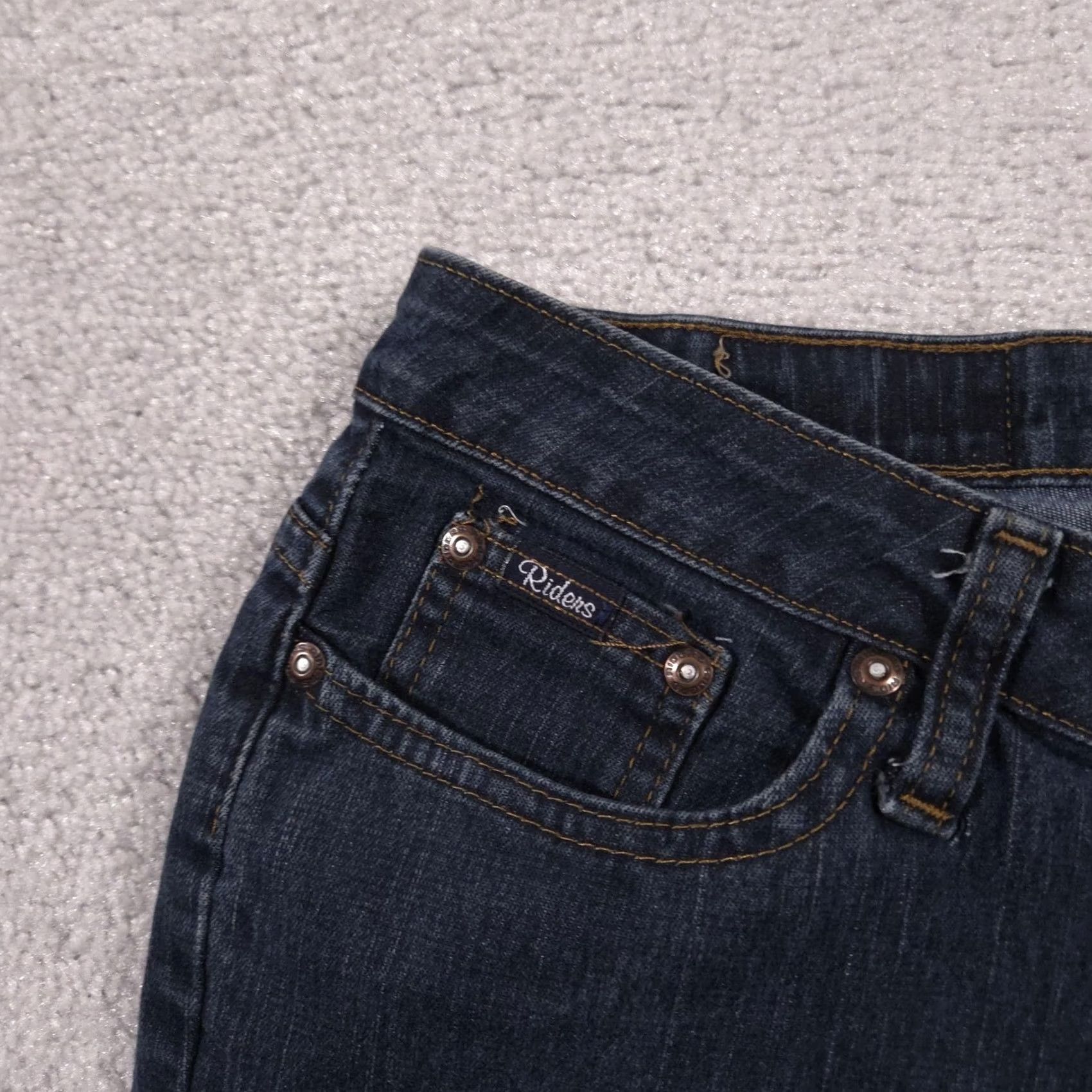 Vintage Riders Jeans Womens 10 Blue Dark Wash Bootcut Stretch Denim 5 Pocket Zip Fly Ladies Jeans Size 32" / US 10 / IT 46 - 4 Thumbnail