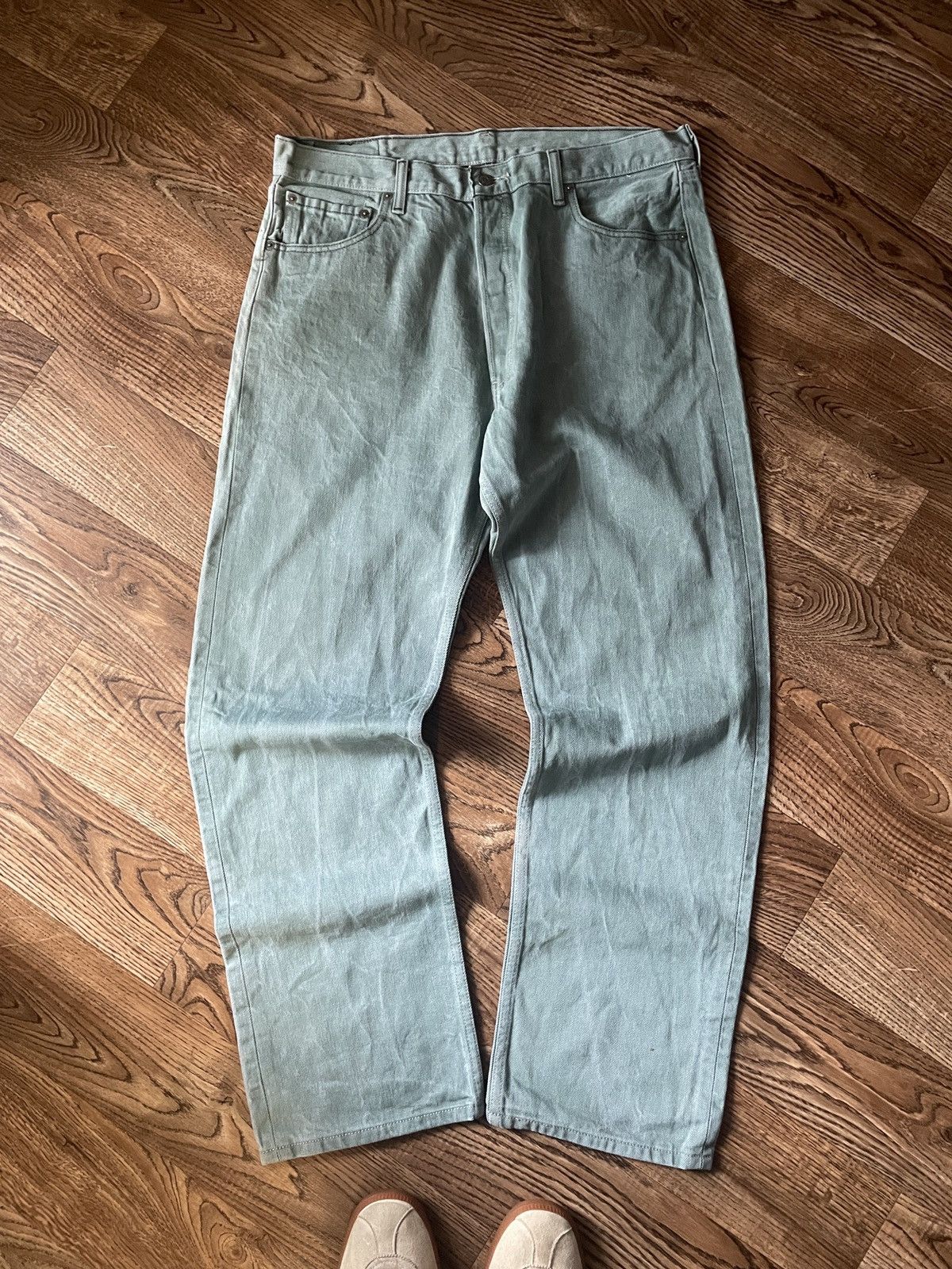Levi's Vintage Levis 501 Green Button Fly Denim Jean Size US 38 / EU 54 - 9 Thumbnail