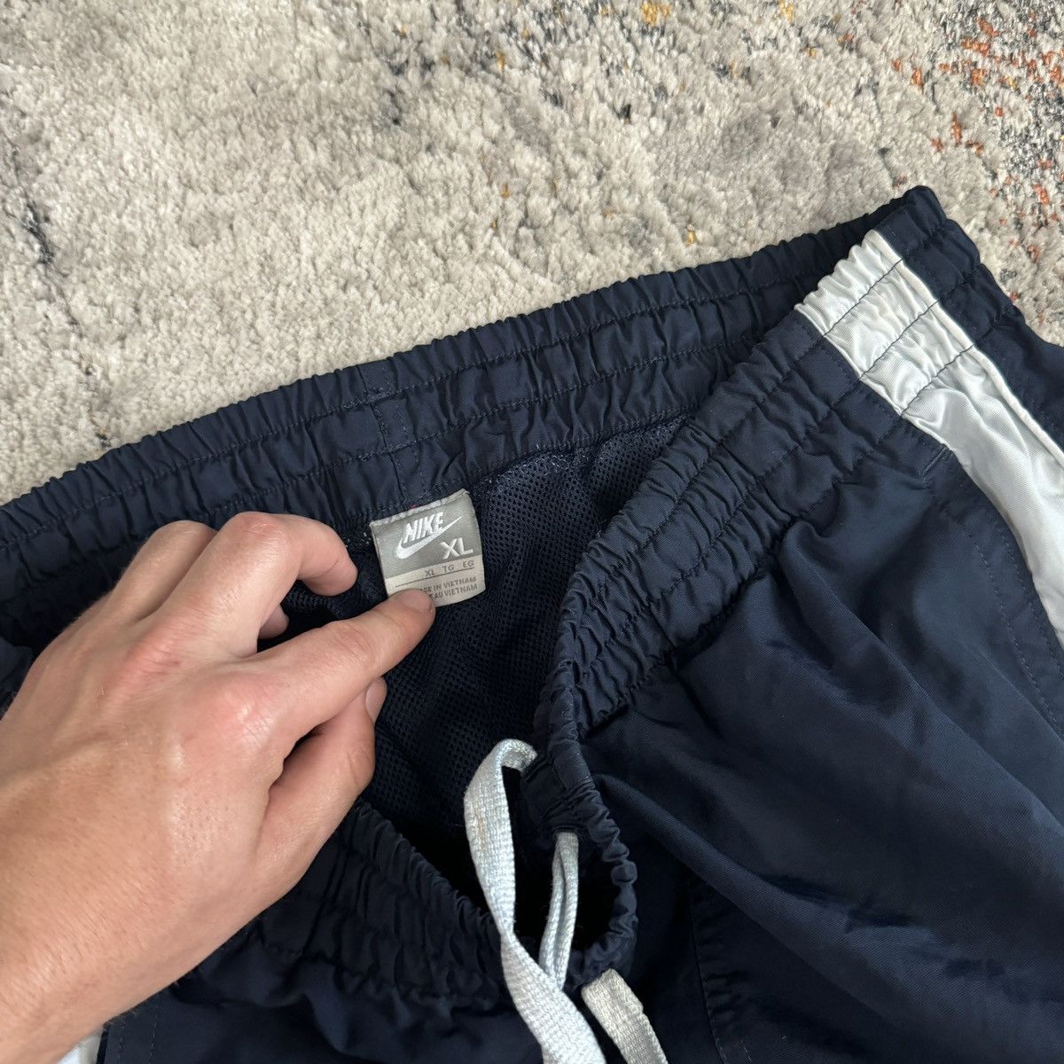 Nike × Vintage Crazy Vintage y2k Nike baggy wide leg side stripe sweats Size US 34 / EU 50 - 3 Thumbnail
